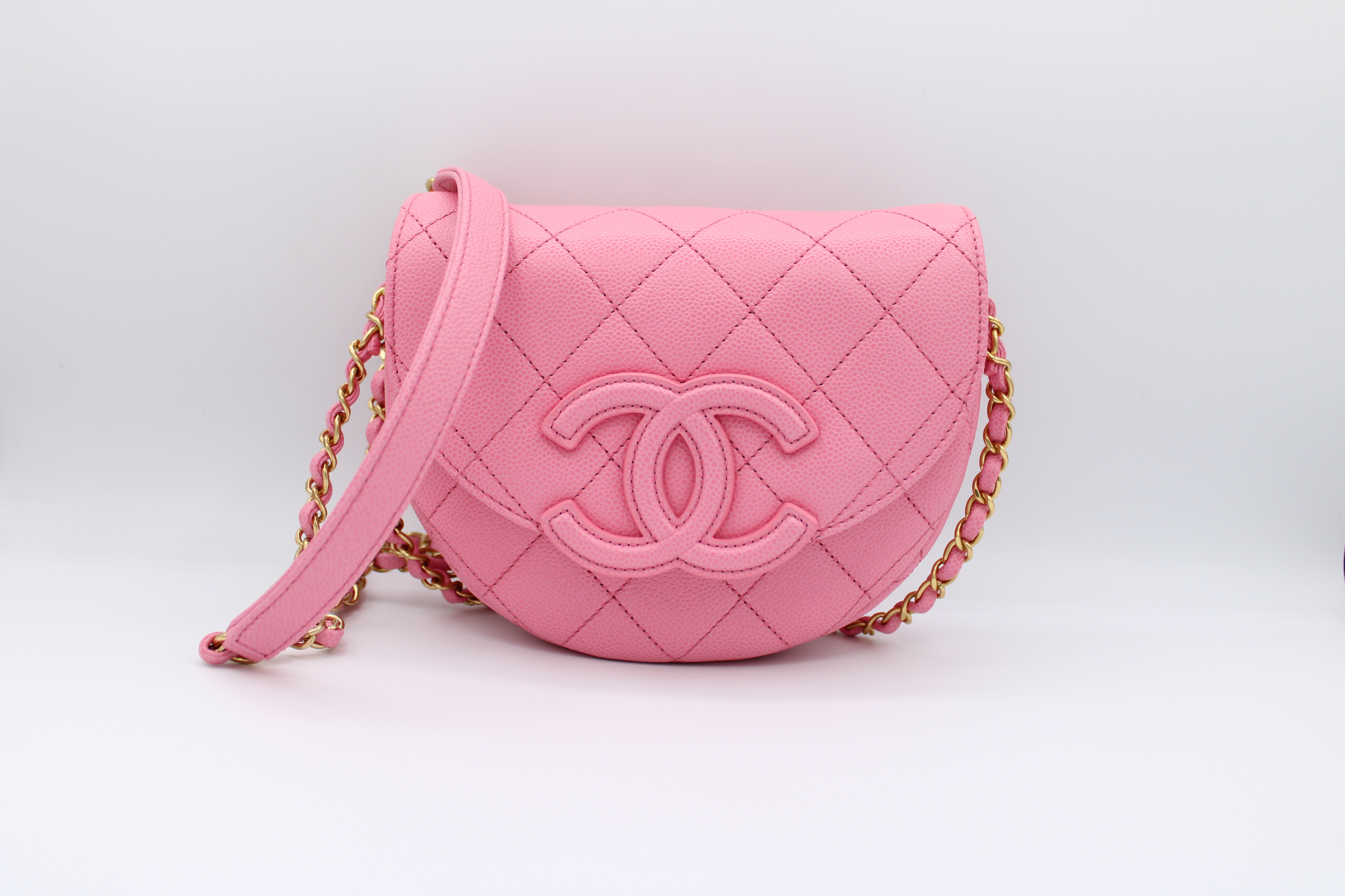 Chanel Seasonal Sweetheart Mini Flap, Pink Caviar Leather, Gold Hardware,  New in Box MA001