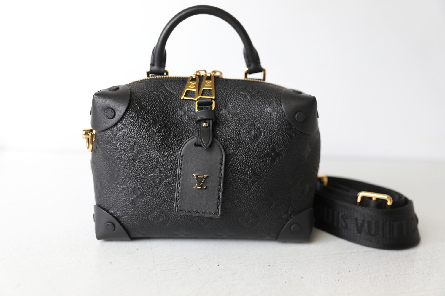 Louis Vuitton Petite Malle Souple, Black Empreinte Leather, Preowned in  Box WA001