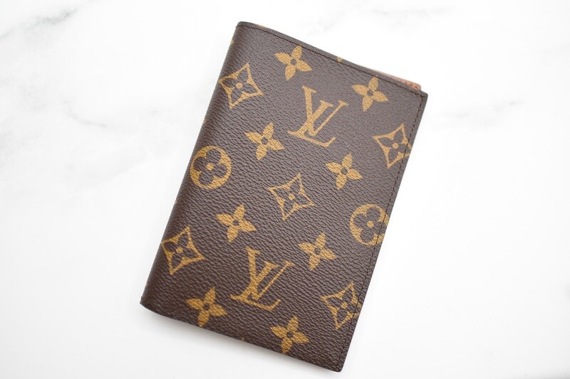 Louis Vuitton Passport Holder, Monogram, Eiffel Tower Hot Stamped