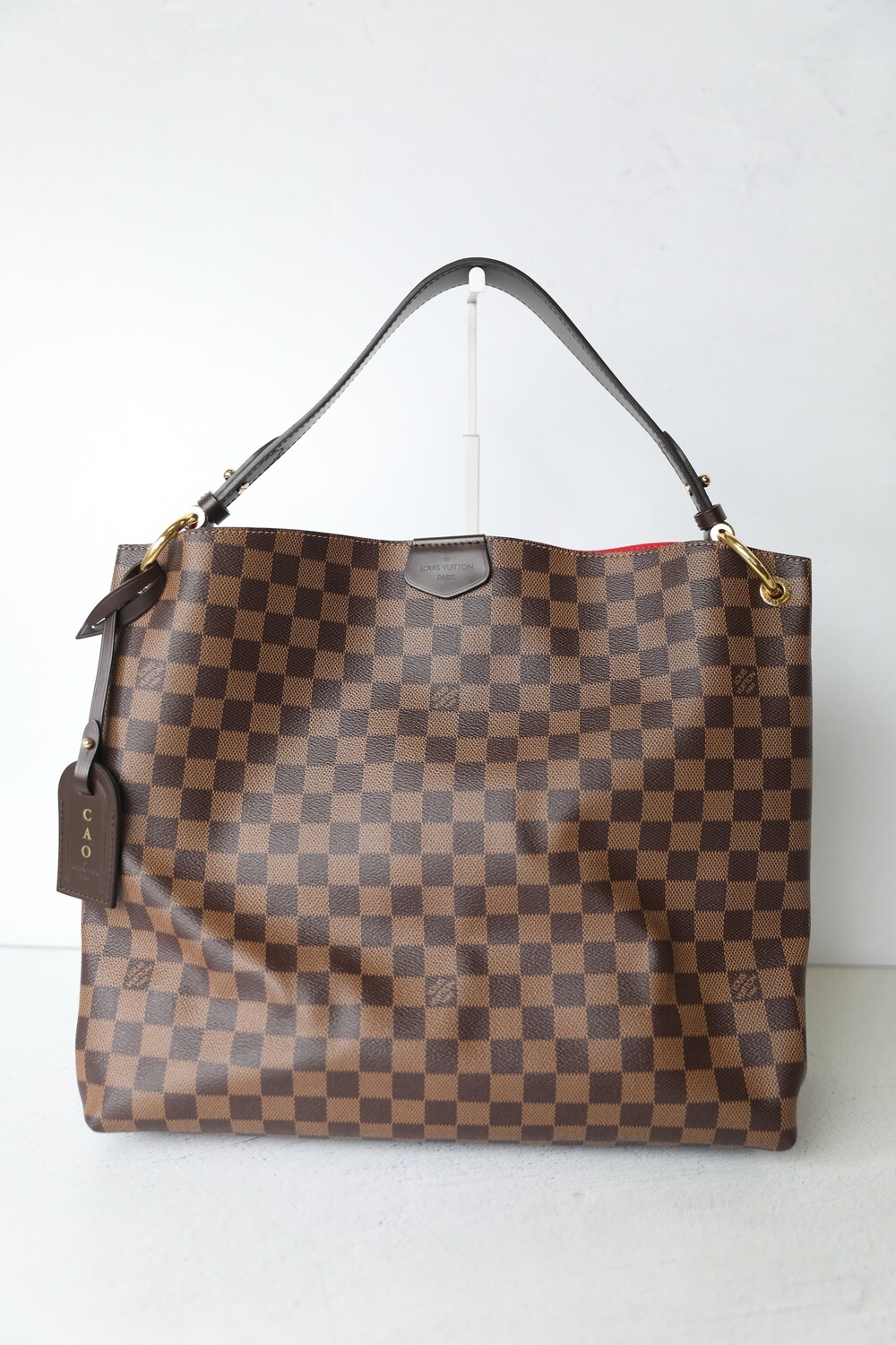Louis Vuitton Graceful MM, Damier Ebene, Preowned in Box WA001