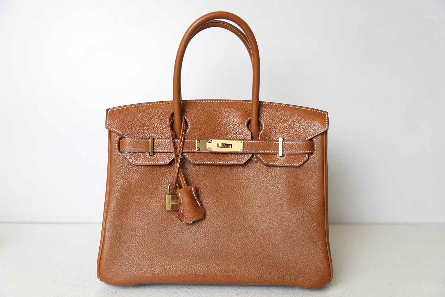 Hermes Birkin 30 Bag Barenia Faubourg Leather with Gold Hardware