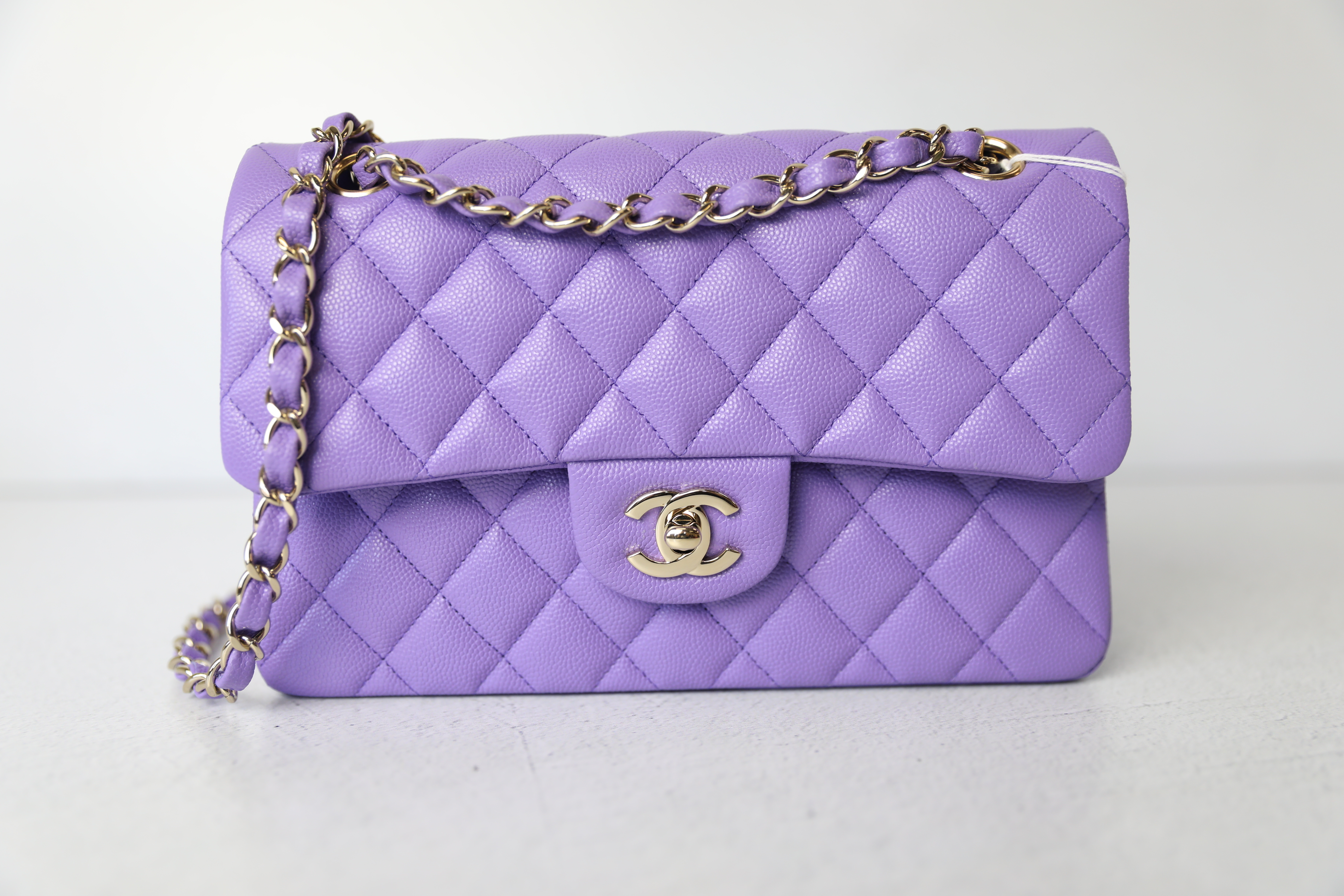 Chanel Classic Small, 20S Purple Caviar with Gold Hardware