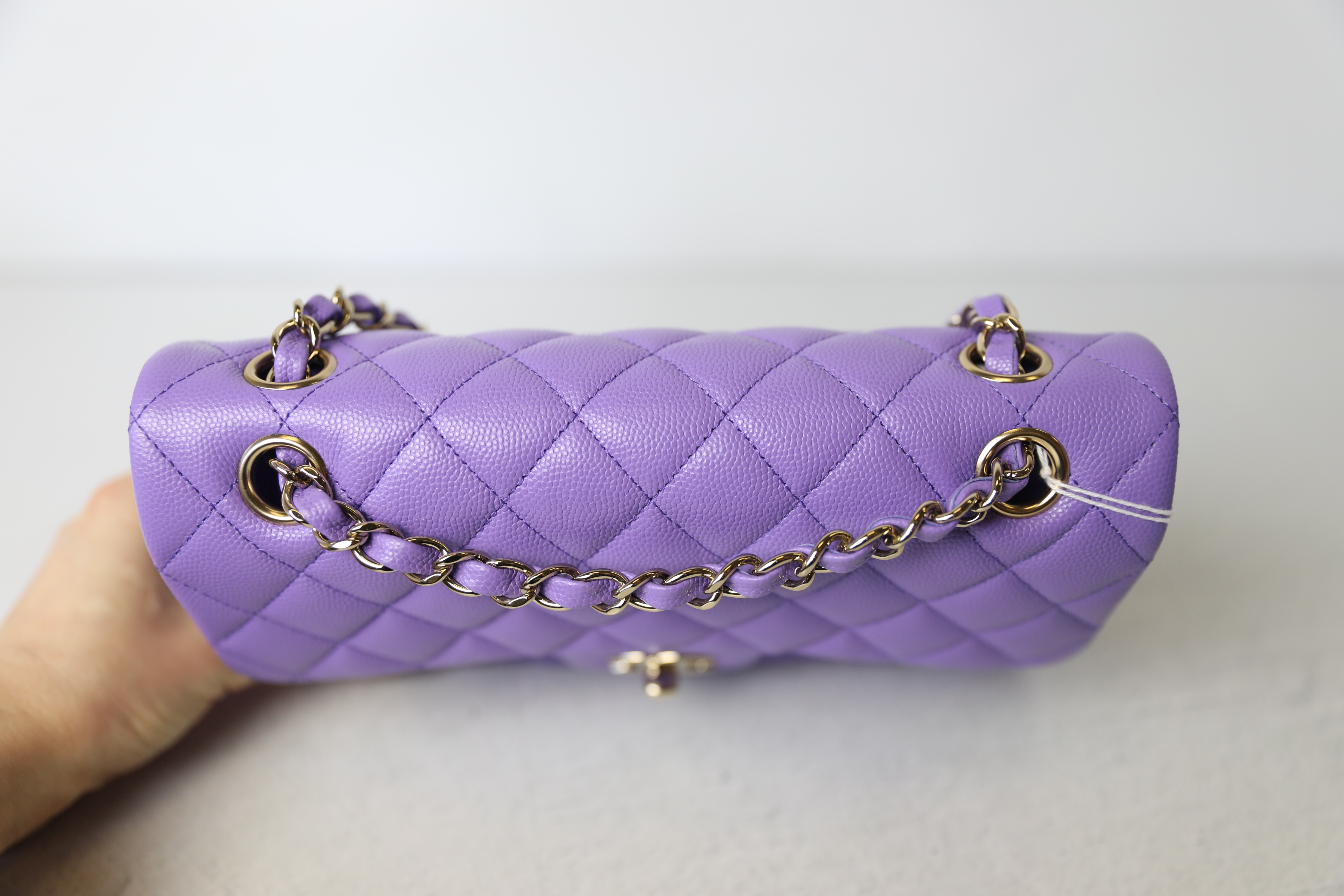 Chanel Classic Small, 20S Purple Caviar with Gold Hardware