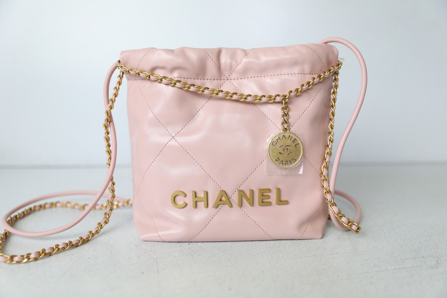 chanel pink bucket bag vintage