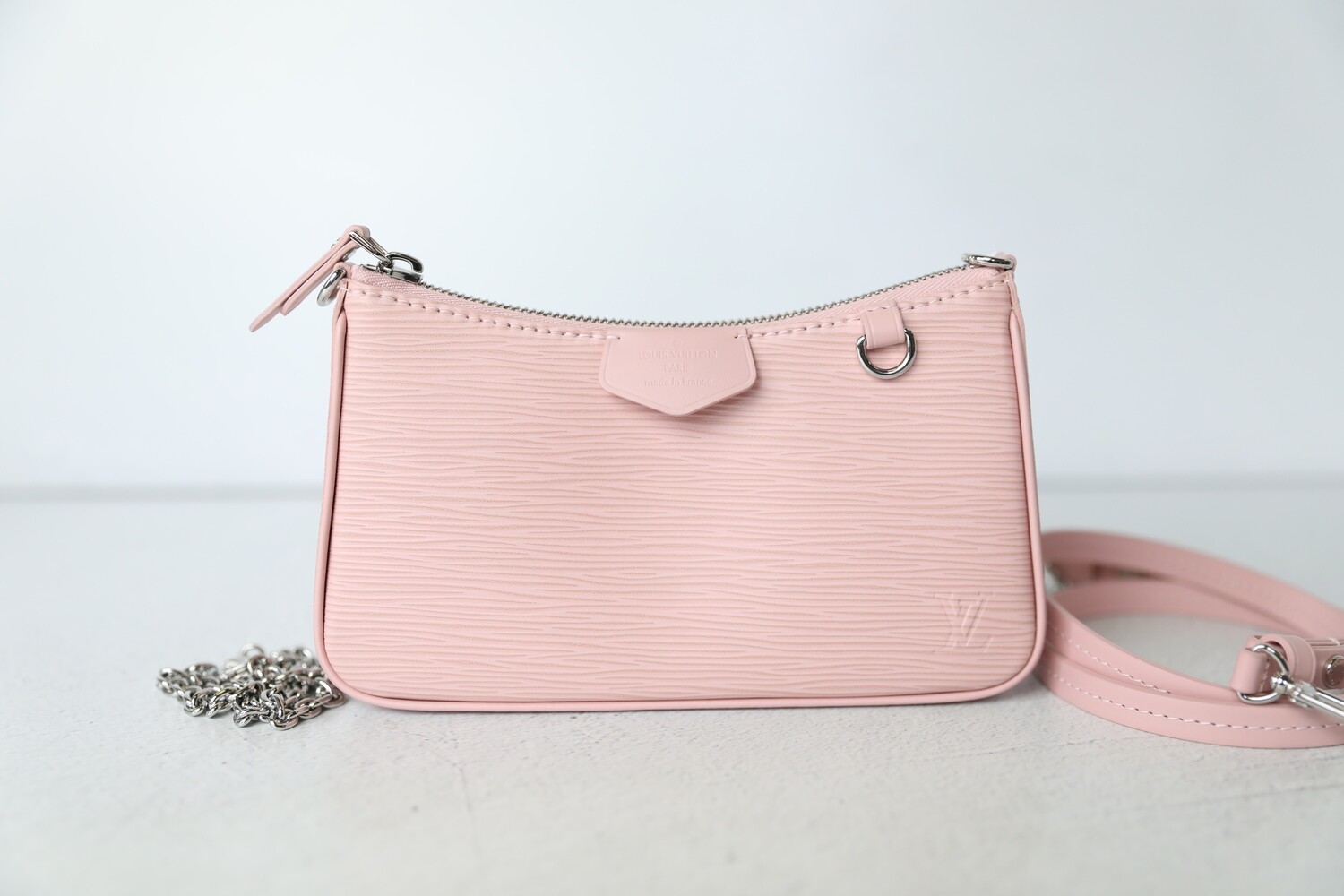 Louis Vuitton Easy Pouch on Strap, Pink Epi Leather, New in