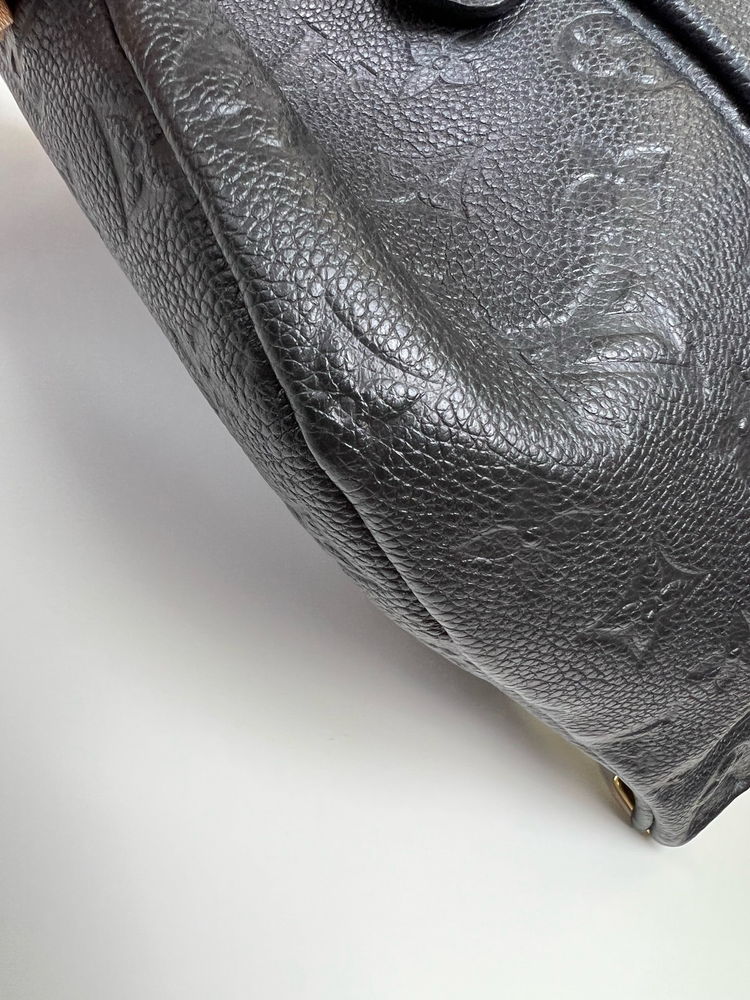 Louis Vuitton Bum Bag, Black Empreinte Leather, Preowned in Box WA001