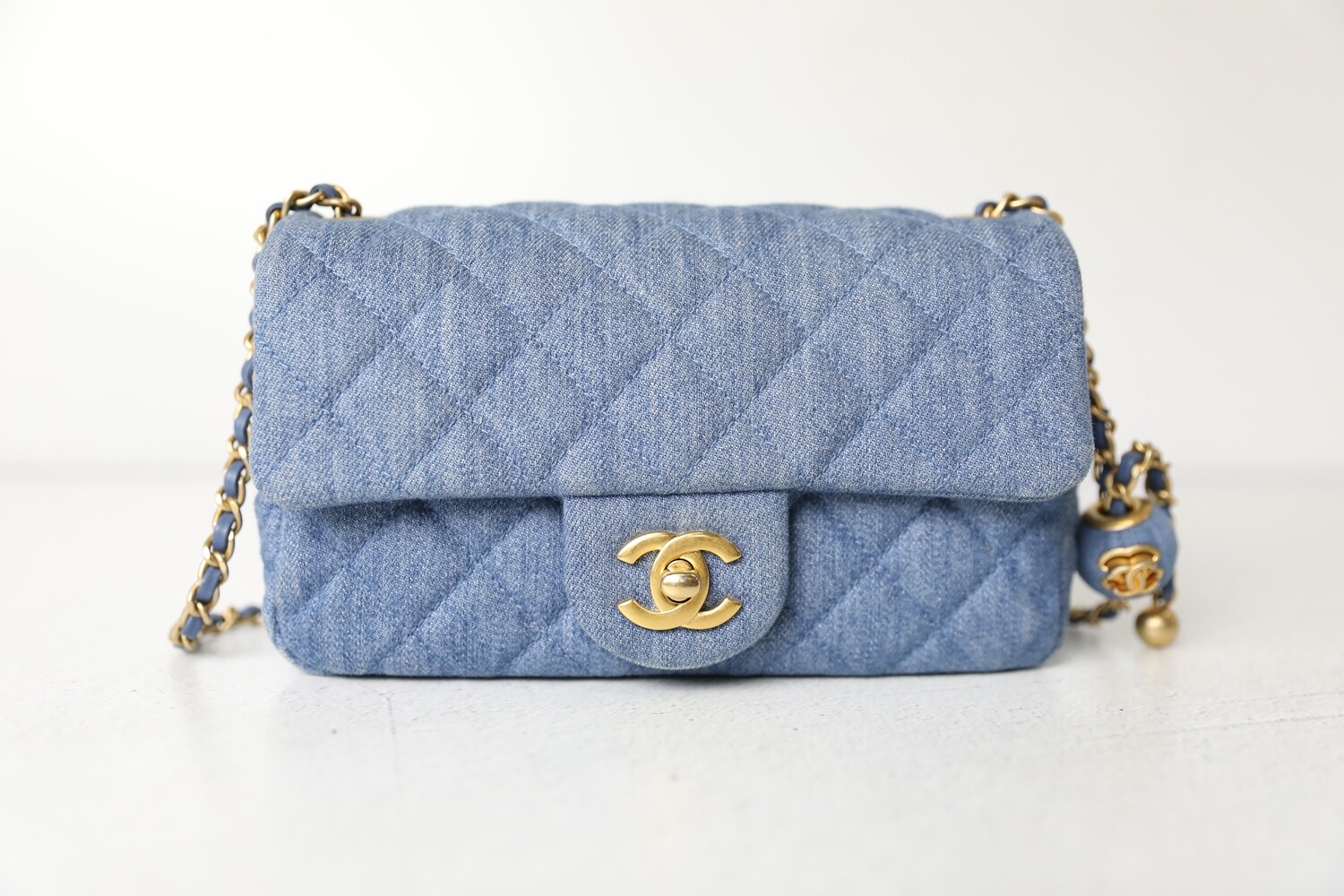 Chanel Pearl Crush Mini Rectangular Single Flap, Blue Denim with Gold  Hardware, Preowned in Box WA001 - Julia Rose Boston