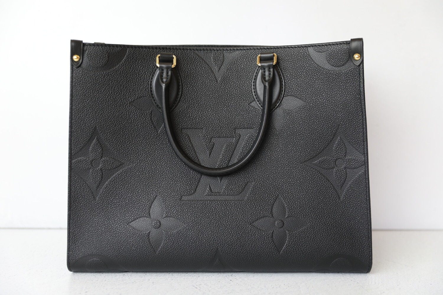 Louis Vuitton OnTheGo MM, Black Empreinte Leather, Preowned in Box