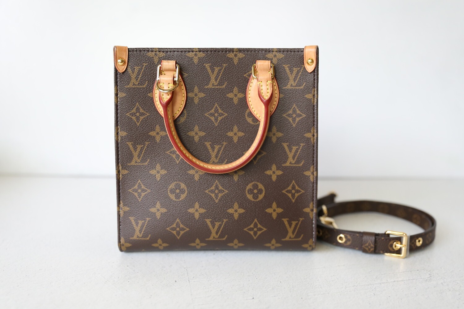 Louis Vuitton Sac Plat BB Monogram Preowned in Box WA001