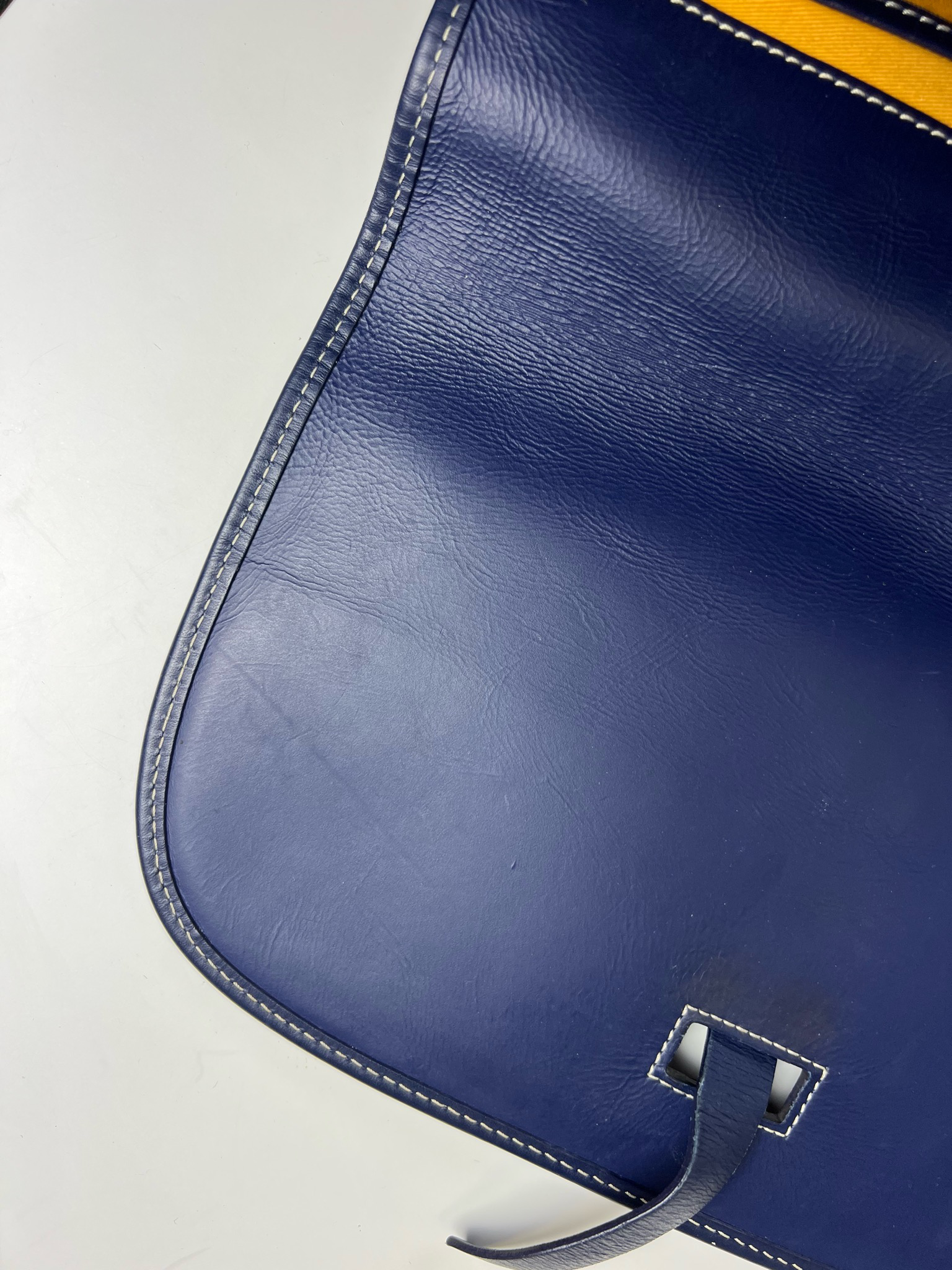 Goyard Chevron Belvedere Messenger In - Medium Blue Messenger Bag. Get one  of the hottest styles of the season! The Goyar…
