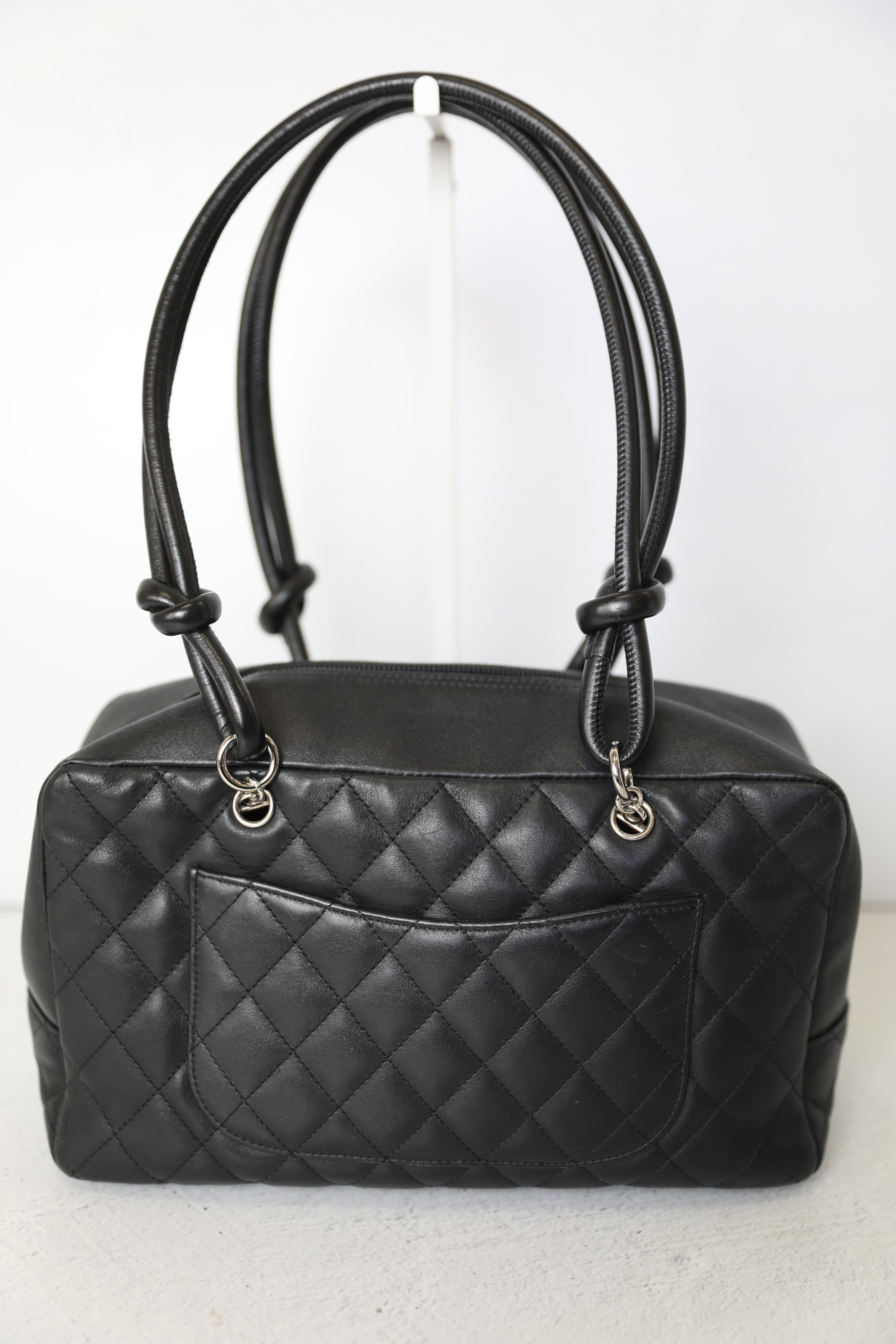 Chanel Cambon Bowler Bag, Black and White, Preowned in Dustbag WA001
