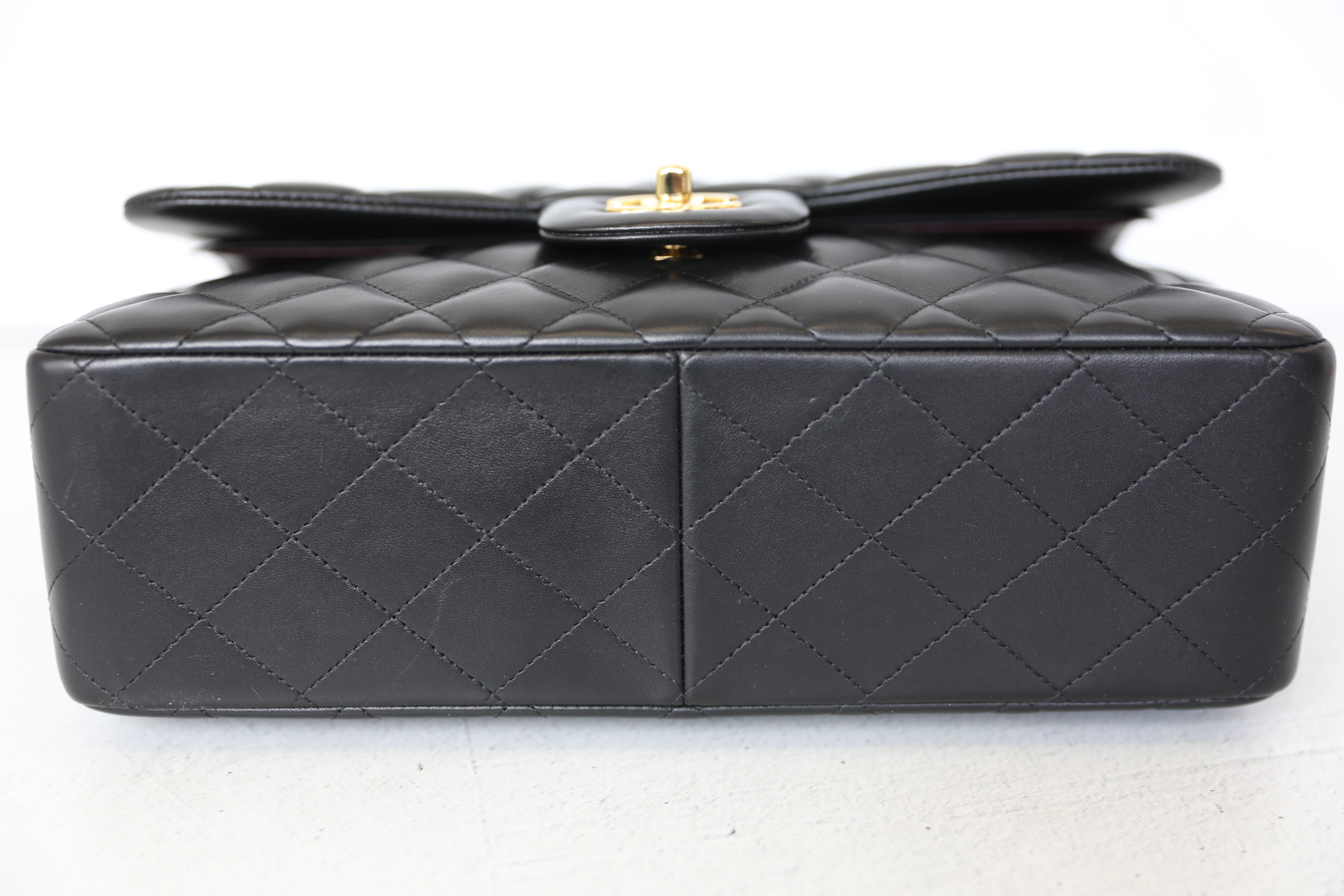 Chanel Classic Jumbo Double Flap, Black Lambskin Leather with Silver  Hardware, Preowned in Box WA001