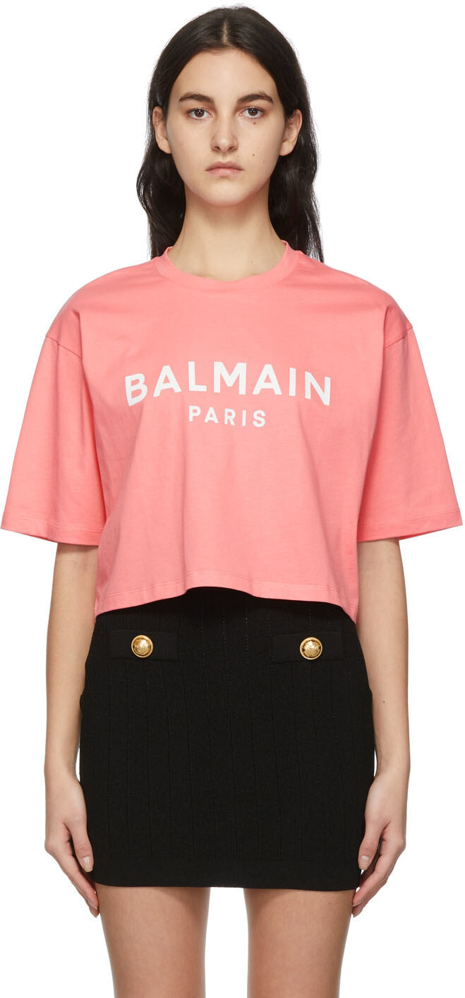 Balmain T Shirt XS Pink, New MI001