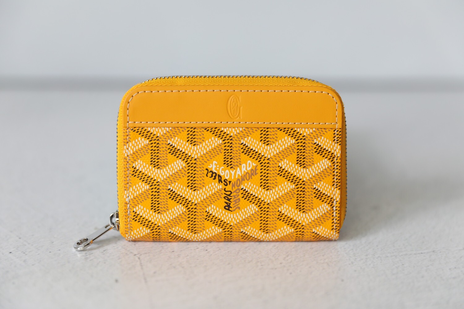 Goyard Matignon Mini Zip Around Wallet, Yellow, New in Box WA001