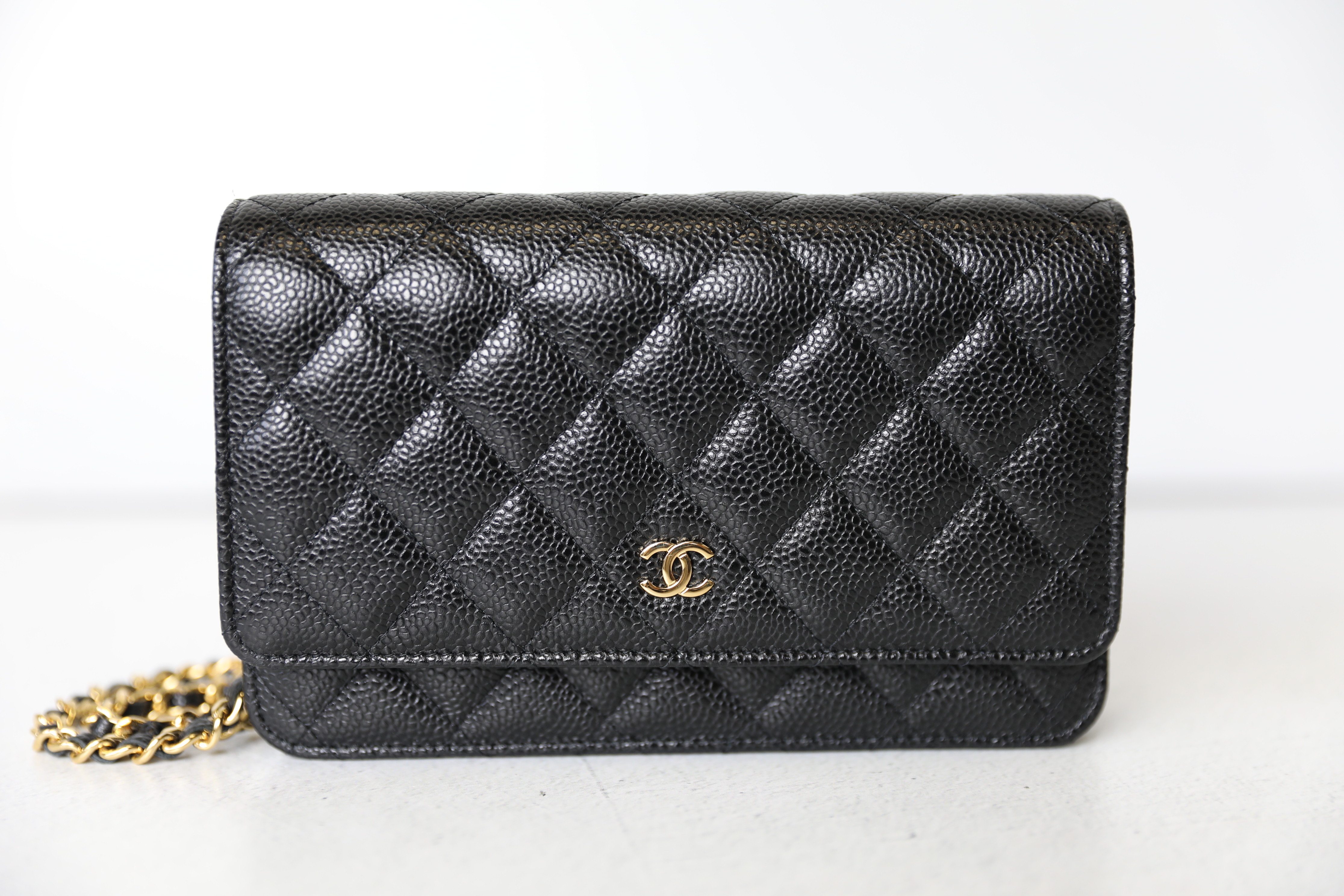 Chanel Classic Wallet on Chain, Black Caviar with Gold Hardware, Preowned  in Box WA001