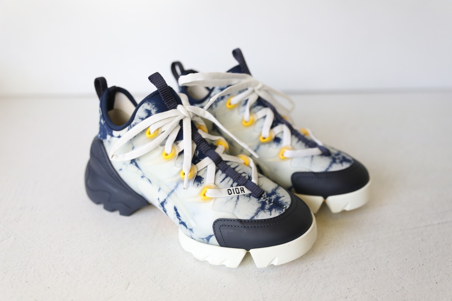 Christian Dior Sneakers D-Connect, Tie Dye Blue and Yellow, Size 35.5, New  in Box WA001 - Julia Rose Boston | Shop