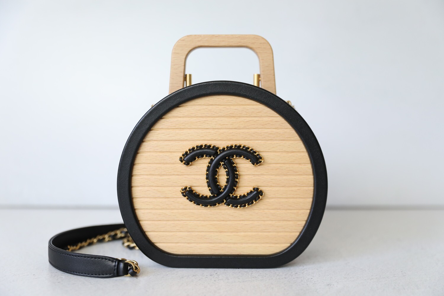 CHANEL Camellia Round Clutch with Chain Lambskin  Bellisa