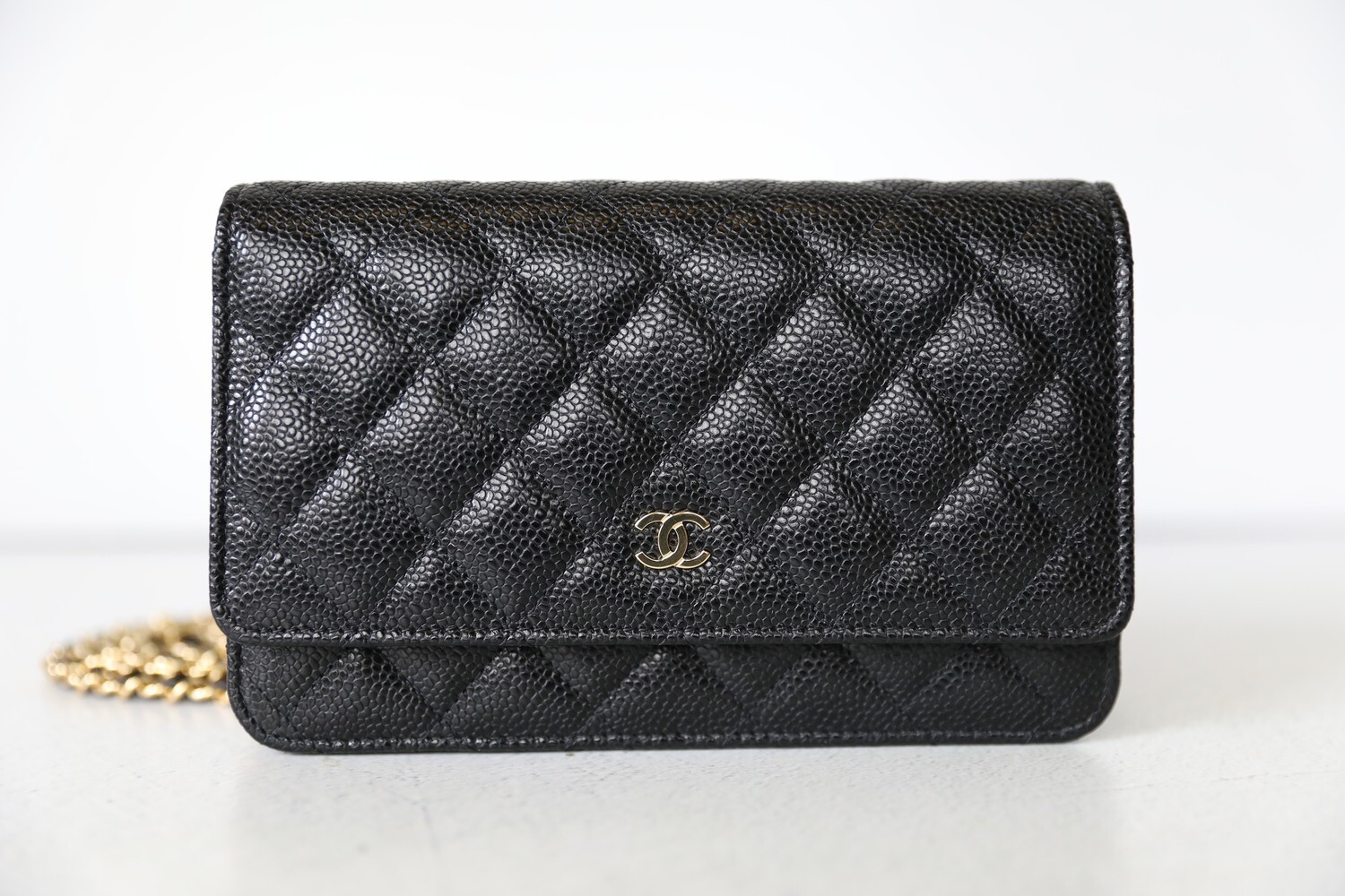 Chanel Vanity With Chain Small, Black Caviar with Gold Hardware, New in Box  WA001