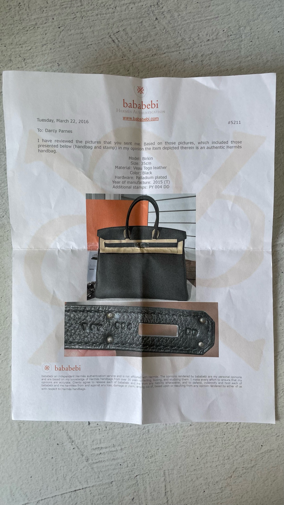 Hermes Birkin Bag 35cm Verso Togo Black Blue Agate Palladium Hardware
