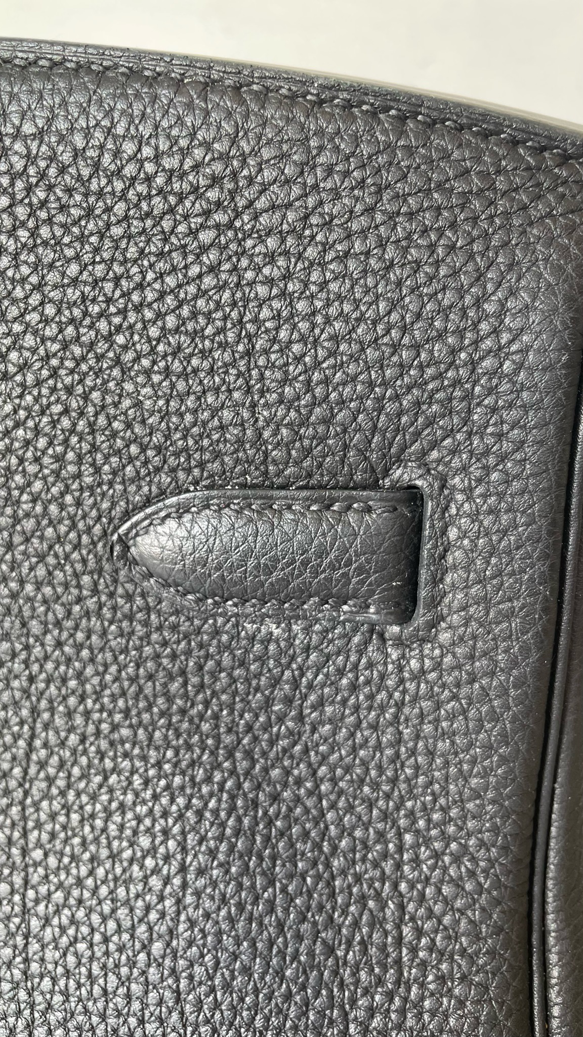 Hermes Birkin bag 35 Grioret Tadelakt leather Silver hardware