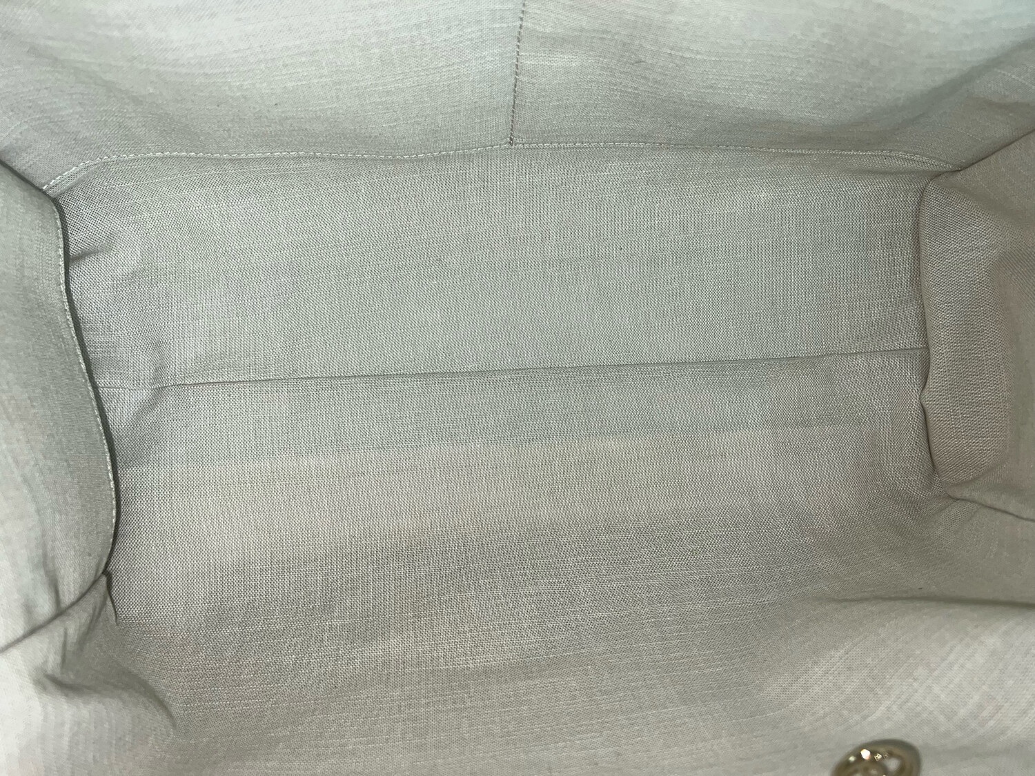 Chanel Deauville X Large, Green Canvas with Silver Hardware
