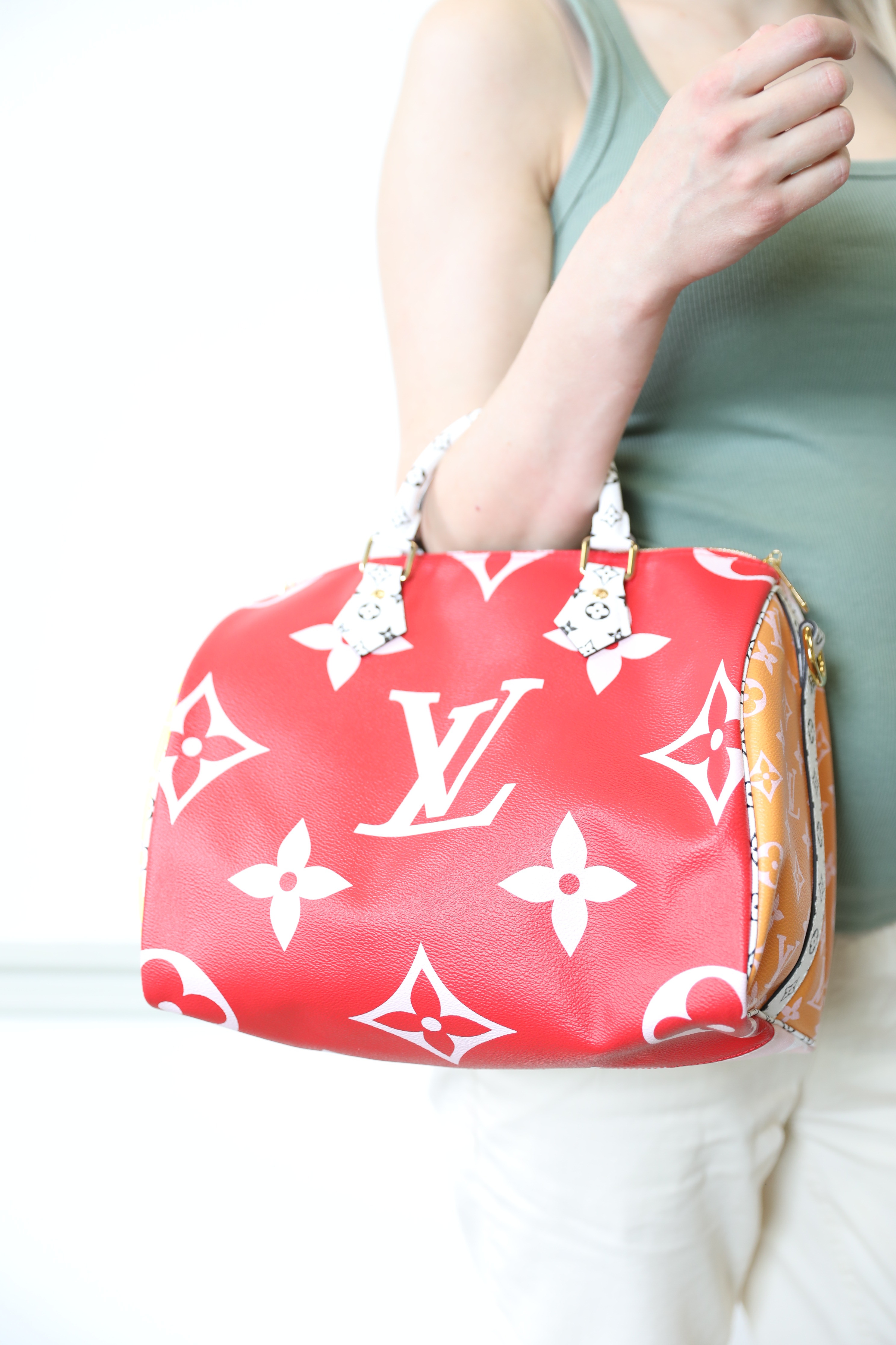 Louis Vuitton Speedy Bandouliere Monogram Giant 30 Red/Pink in