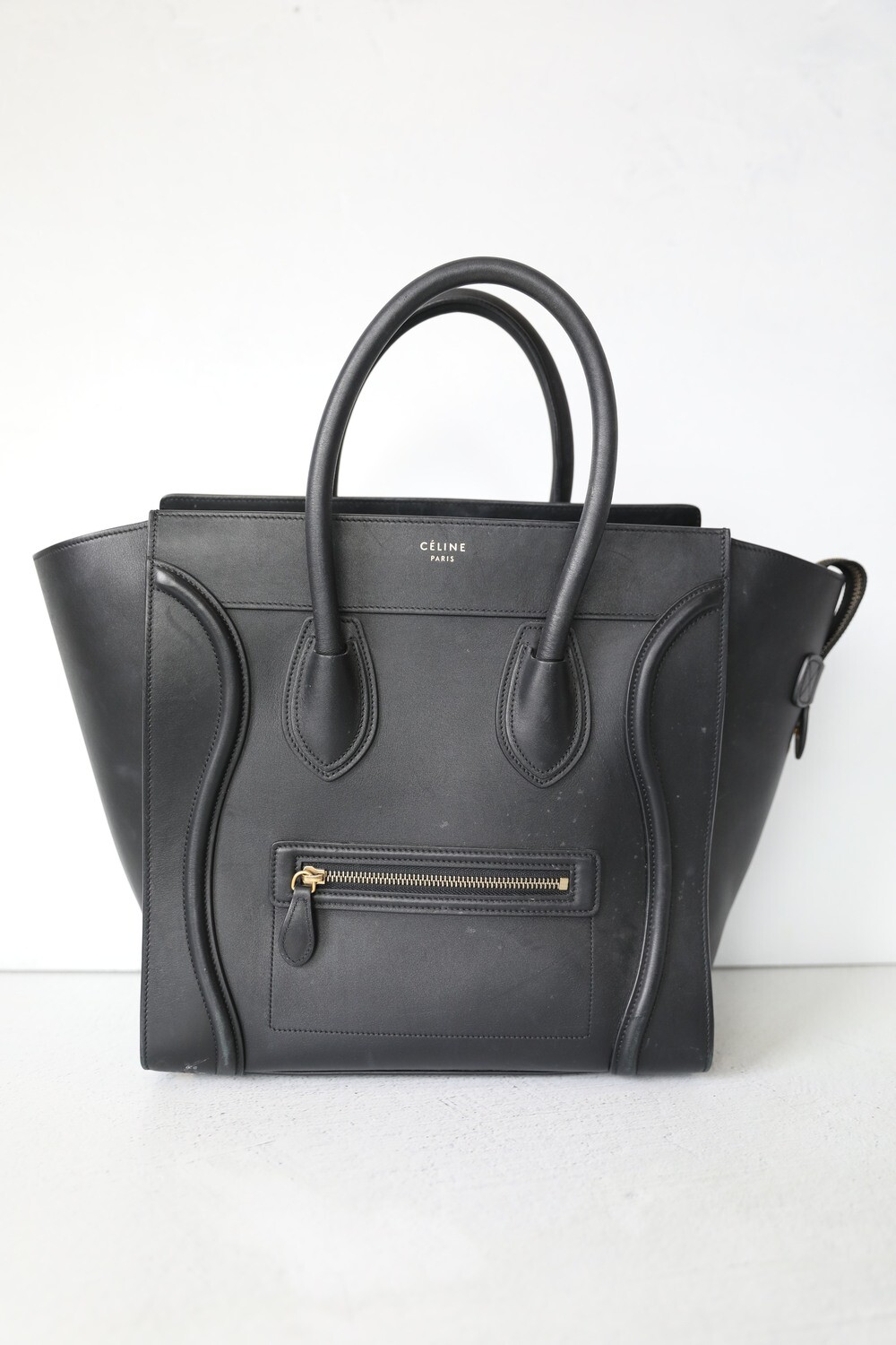 Celine Luggage Mini, Black, Preowned No Dustbag WA001