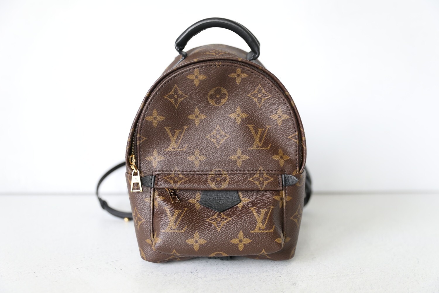 Louis Vuitton Palm Springs Mini Brown Canvas Backpack Bag (Pre-Owned)