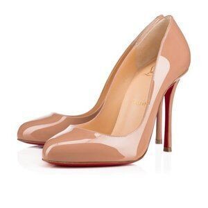 Louboutin Fifetish Patent Size 40 Nude, As New in Box