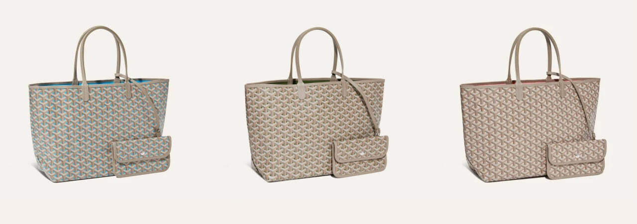 Goyard Saint Louis Claire Voie PM, Blue Greige, New in Dustbag GA001P