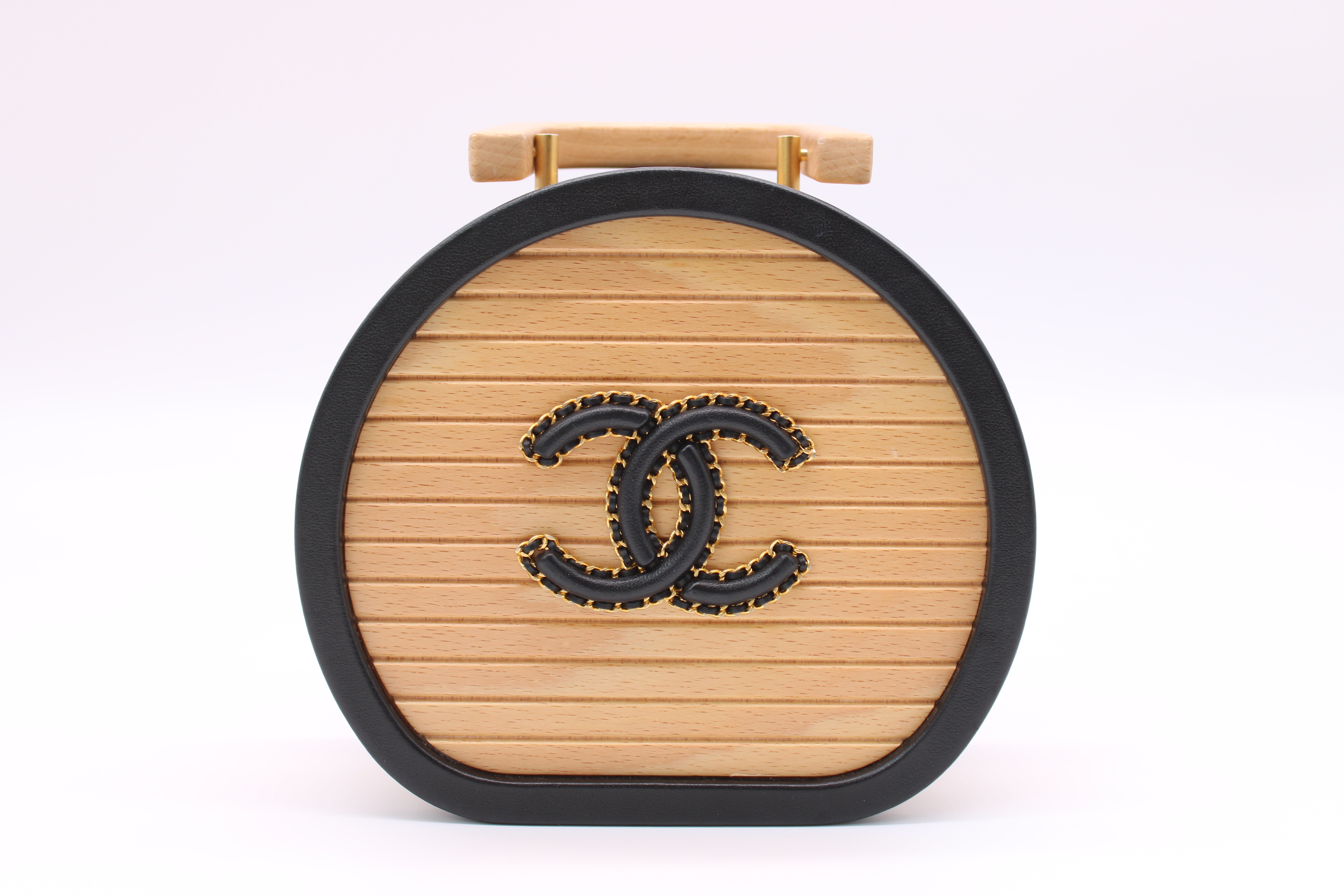 Chanel Beech Wood Vanity, Tan and Black Leather, Preowned in Box CMA001 -  Julia Rose Boston