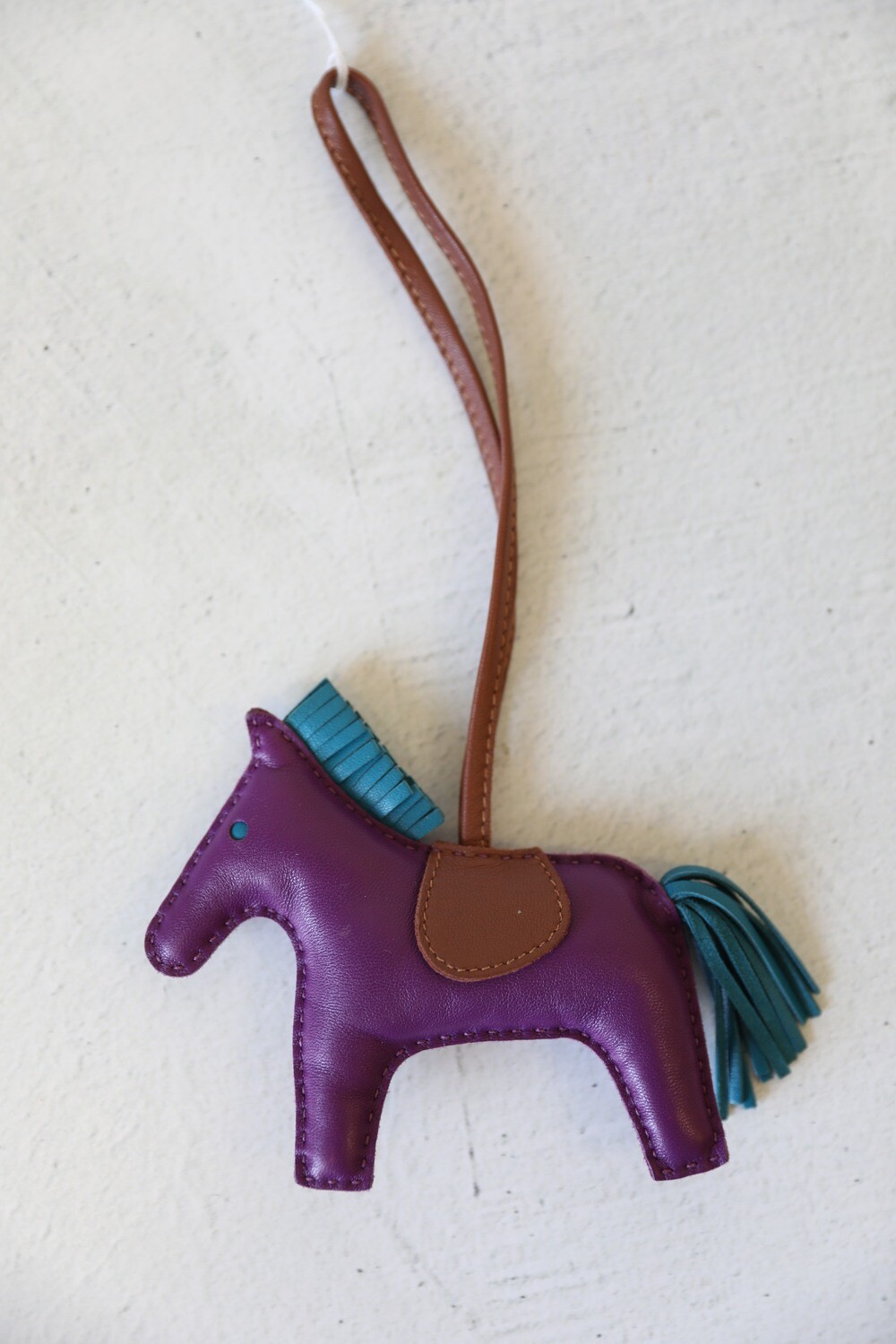 Hermes Rodeo MM Charm, Purple and Blue, Preowned WA001