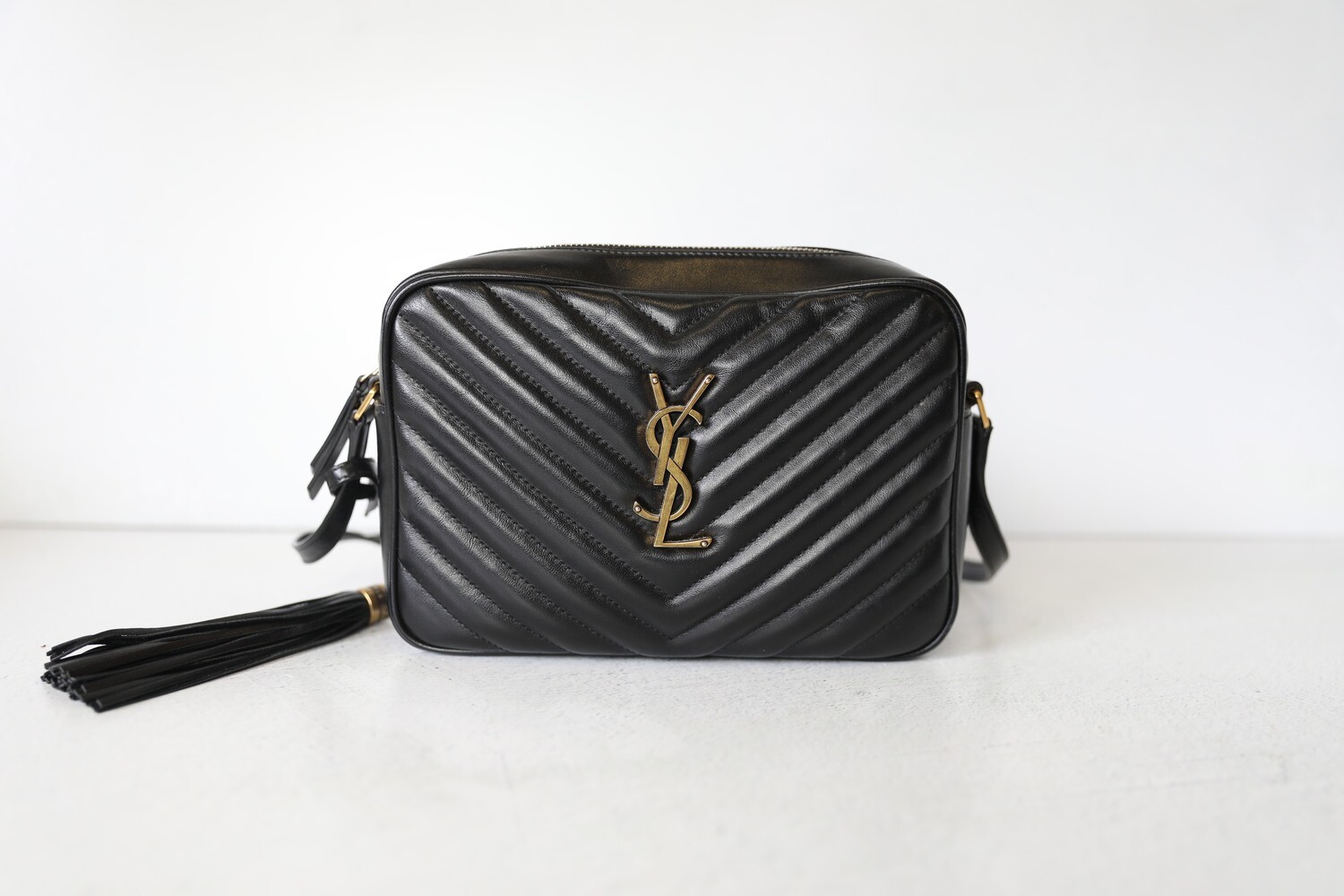 Ysl lou camera bag black hardware sale