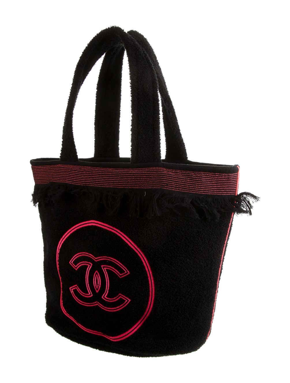 Chanel Towel Bag Black with Neon Pink, with Pouch and Towel, New MA001 -  Julia Rose Boston