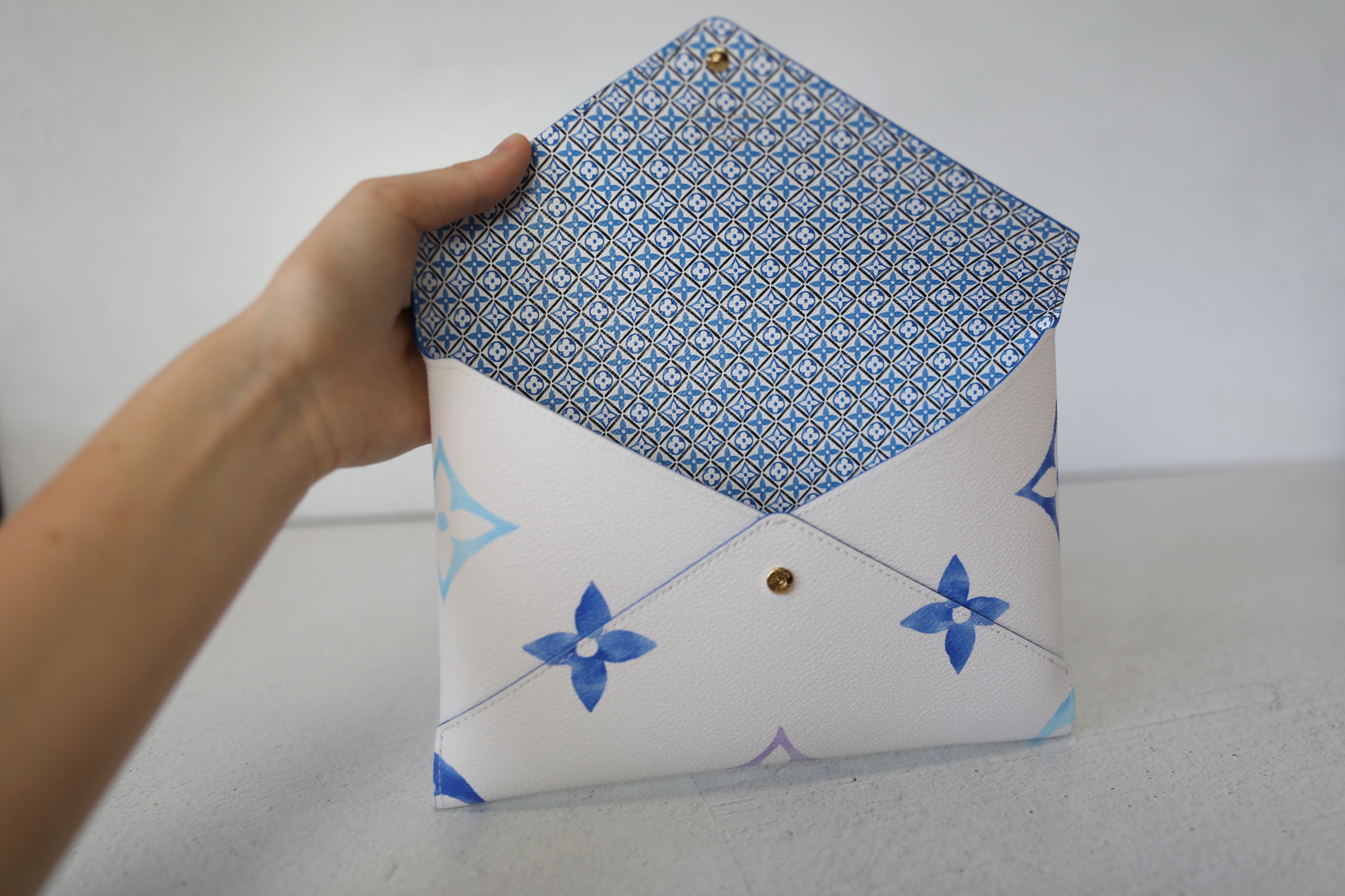 Louis Vuitton Kirigami Pouch Large, Blue and White, New in Box WA001