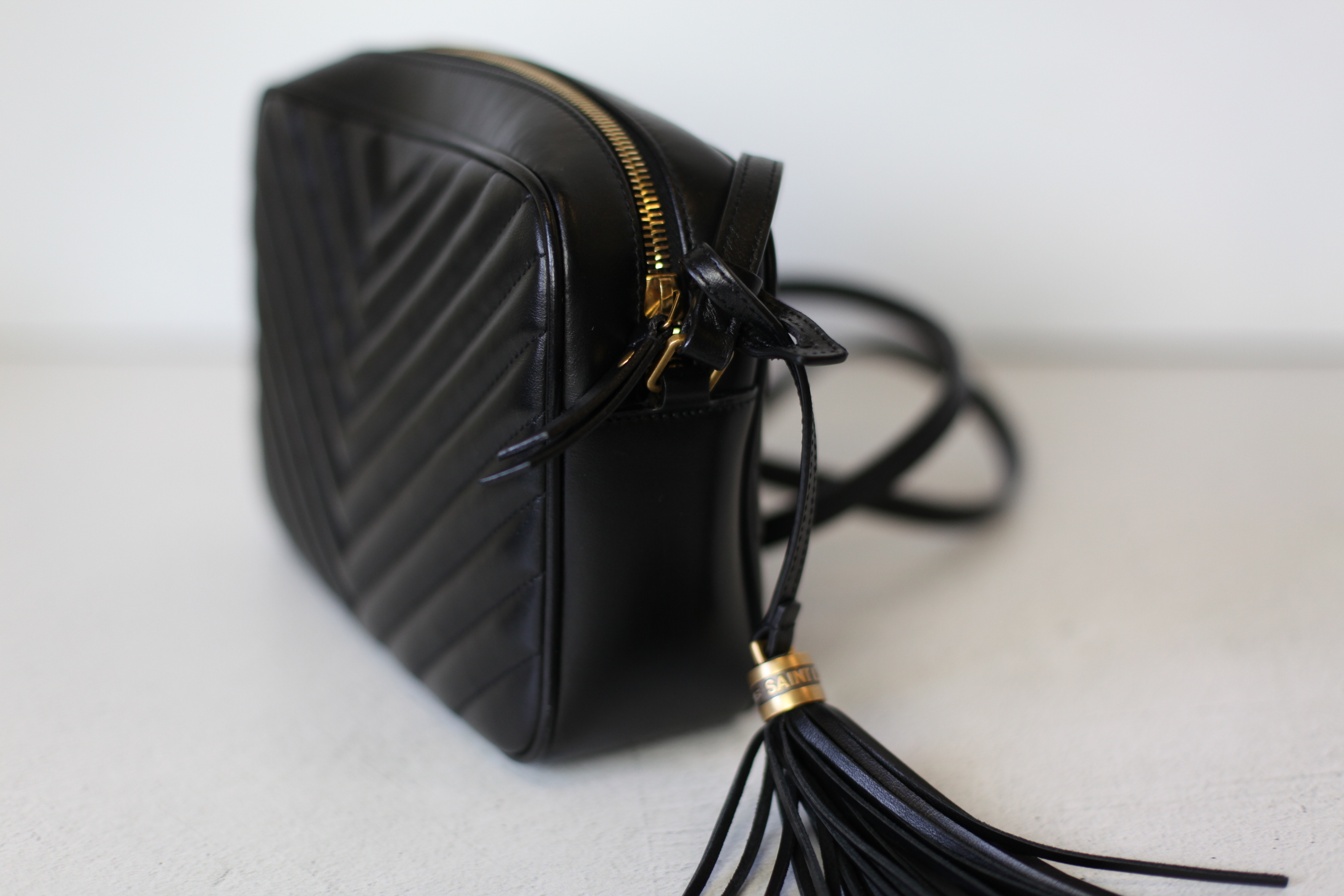 Saint Laurent Loulou Camera Bag Mini, Black Pebbled Leather With Gold  Hardware, Preowned In Dustbag WA001 - Julia Rose Boston