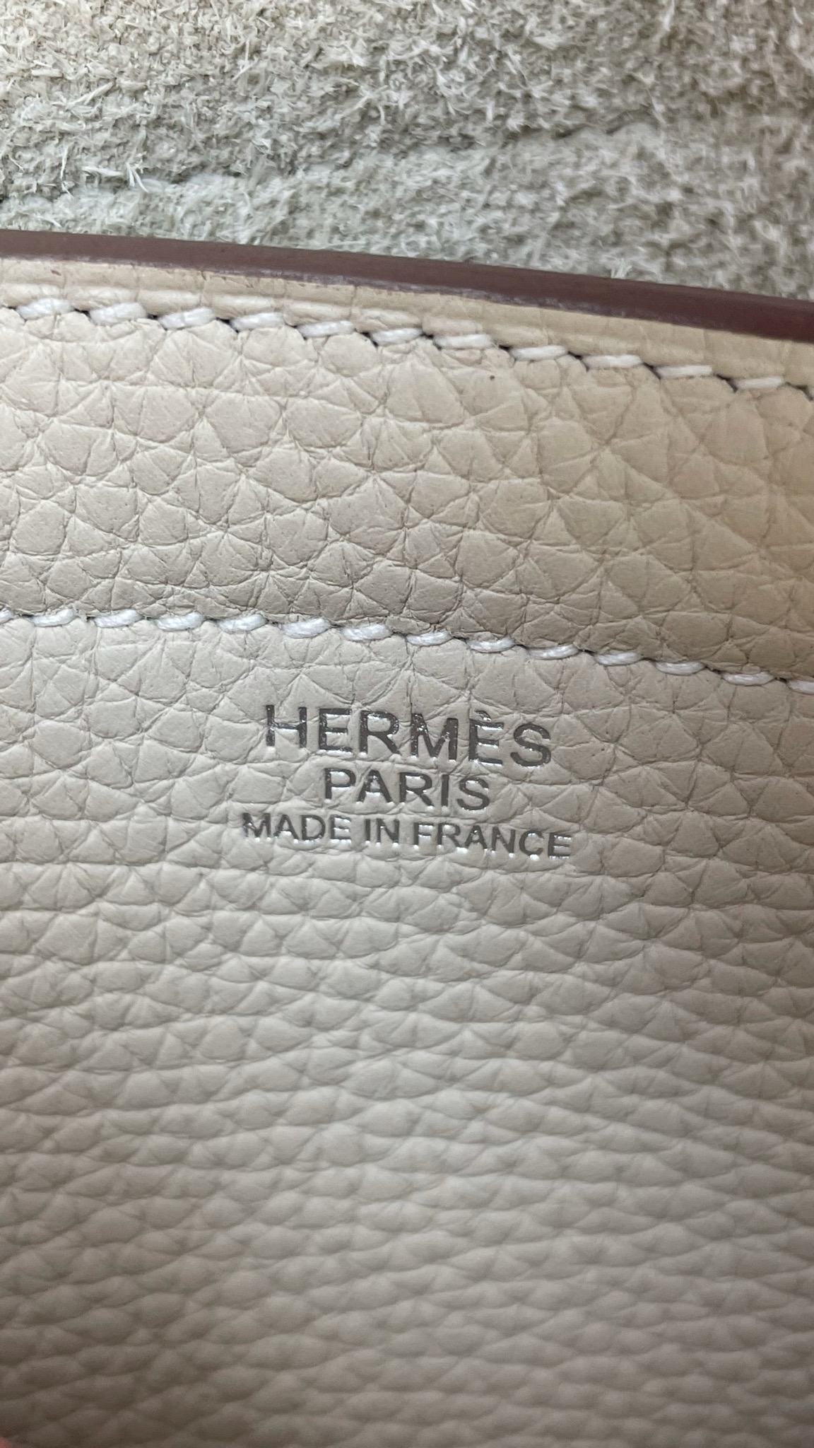 HERMES Cabasellier 46 Tote Hand Bag Taurillon Clemence leather Gray Grimayer