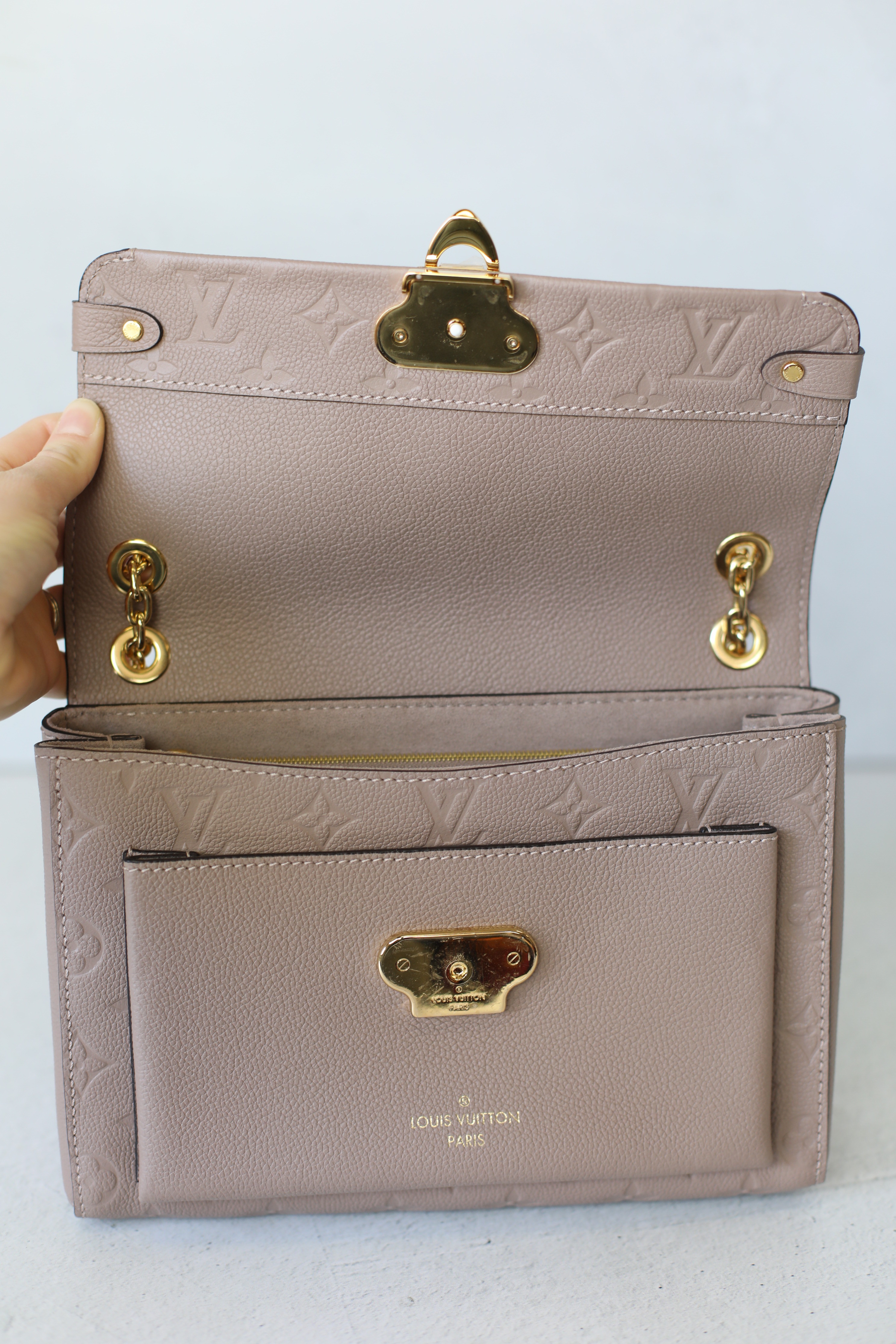 Louis Vuitton Vavin PM, Turtledove Grey Empreinte Leather, Preowned in Box  WA001 - Julia Rose Boston
