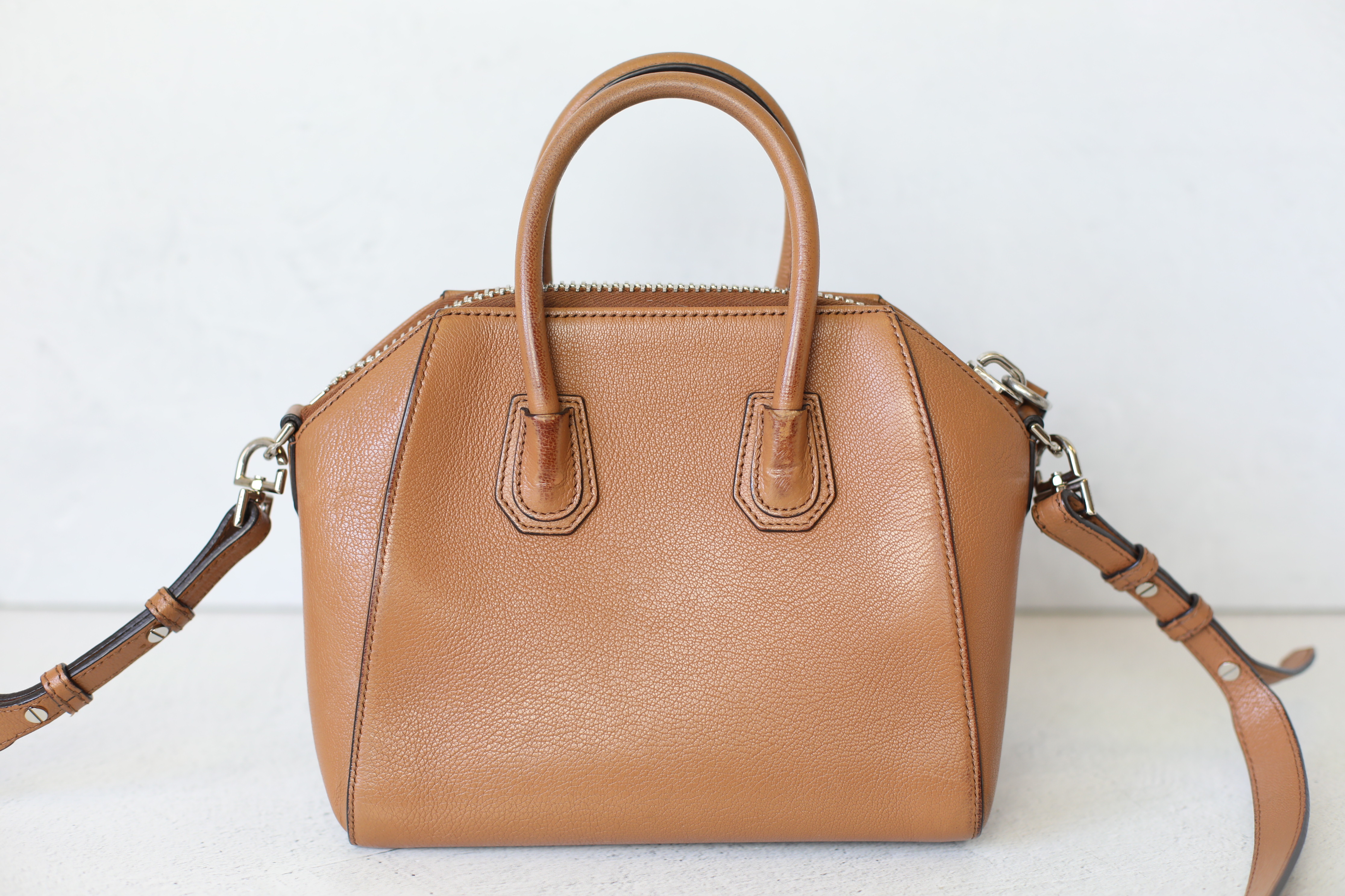 Givenchy Small Antigona Satchel Brown Leather Shoulder Bag - MyDesignerly