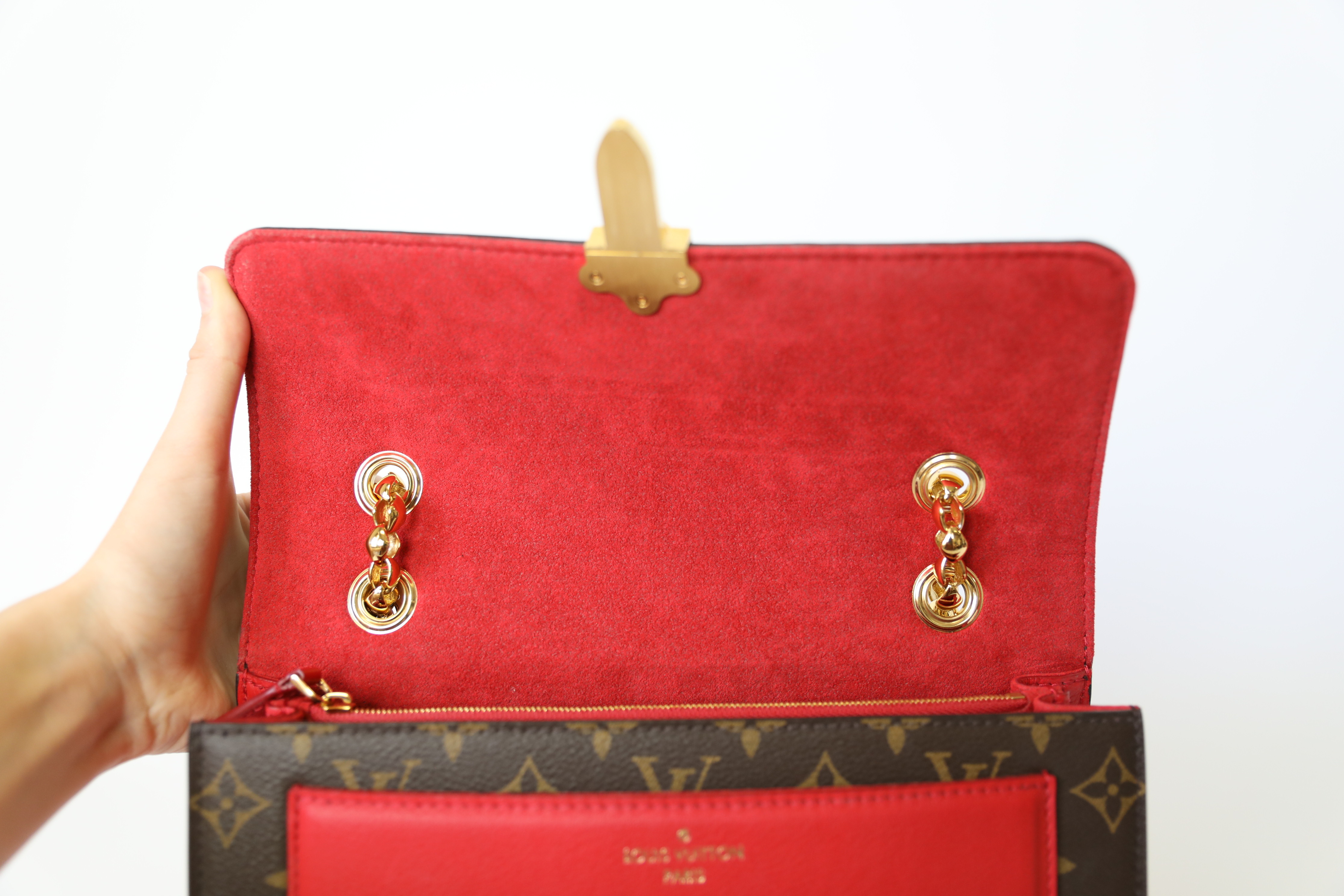 Louis Vuitton Victoire Monogram red bag - Gaja Refashion