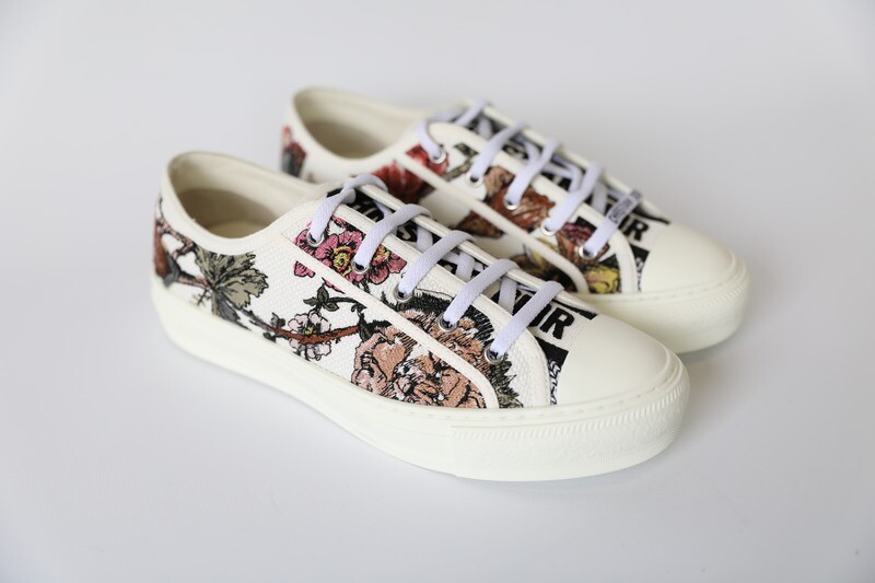 Christian Dior Shoes, Floral Sneakers, Size 40, New in Box WA001