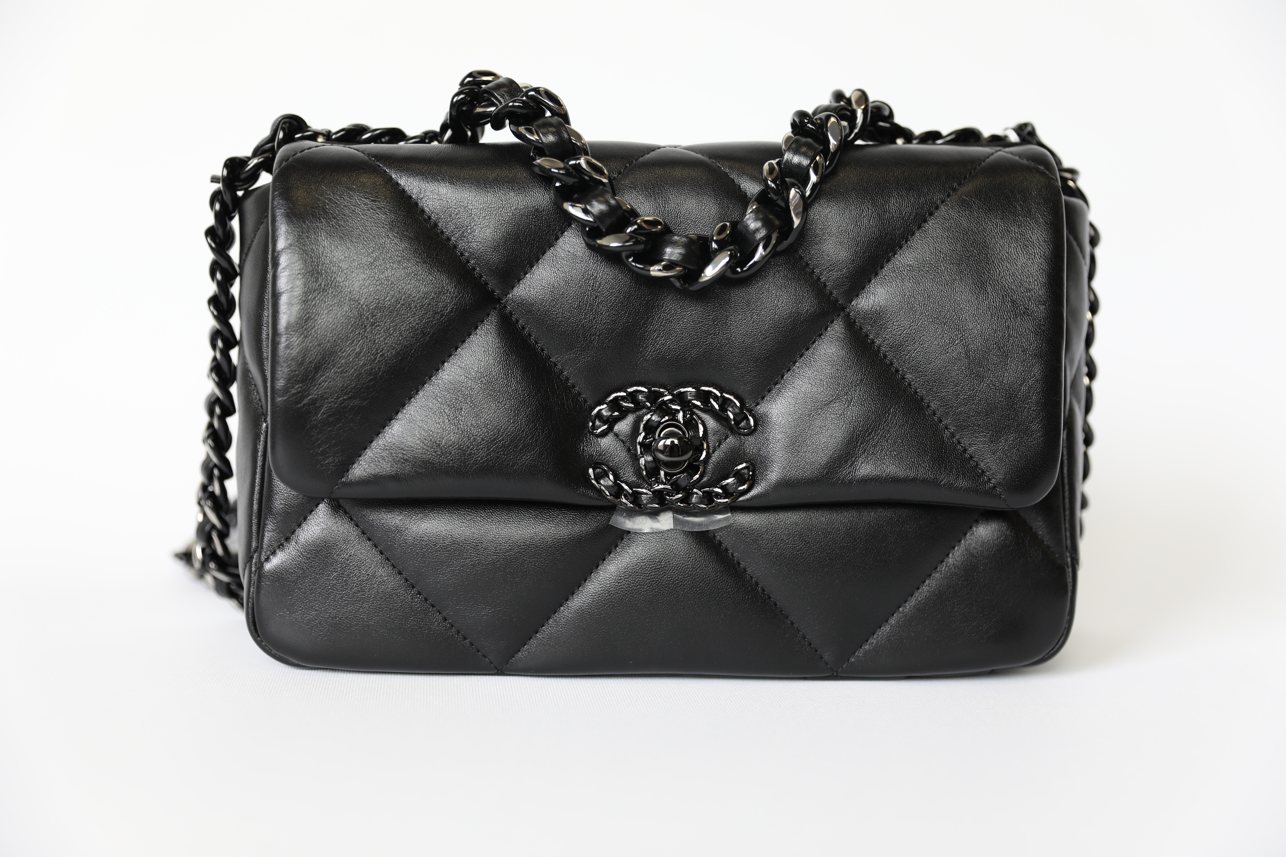 Chanel 19 Small, Black Leather with Mixed So Black and Silver Hardware, New  in Box MA001 - Julia Rose Boston