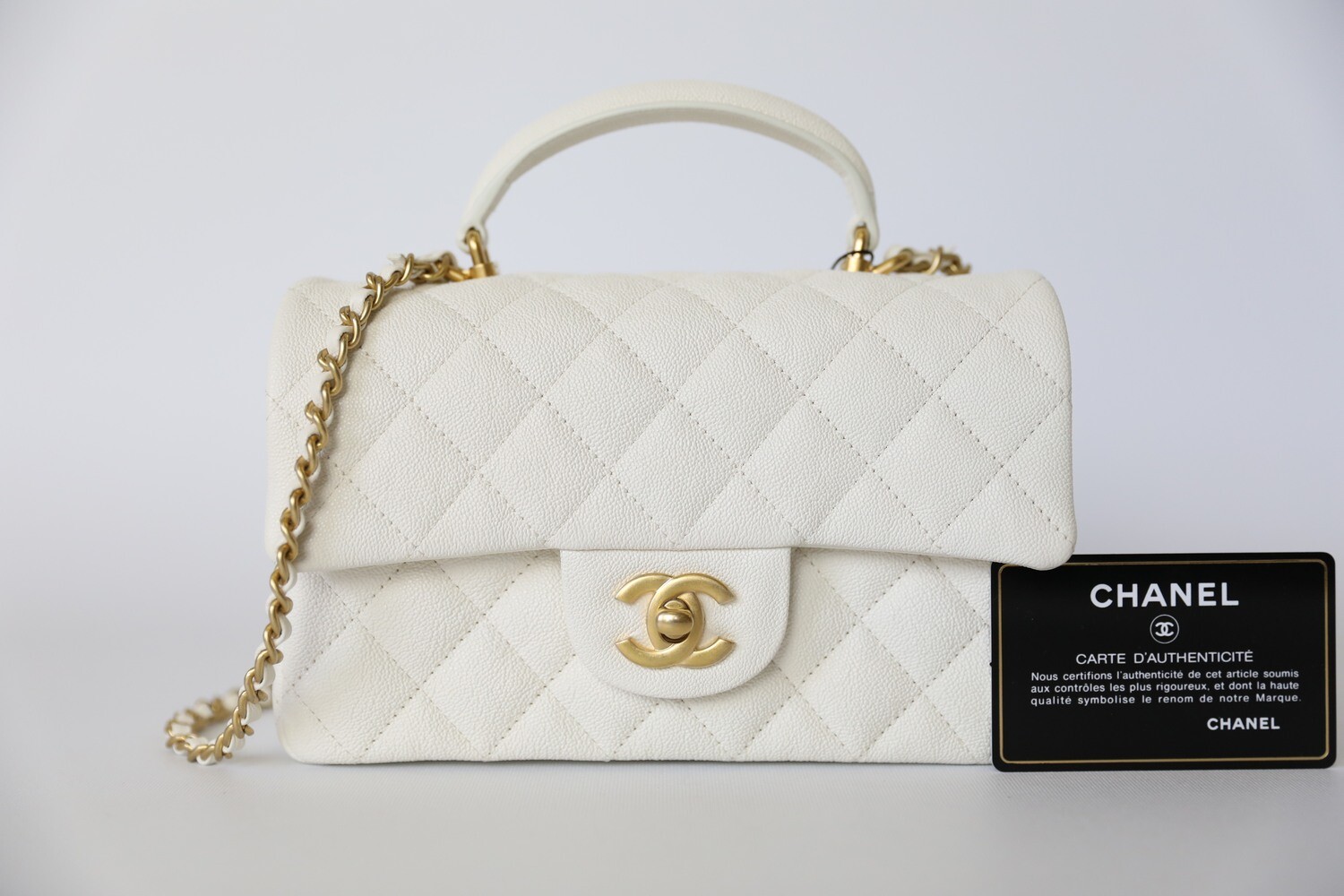 chanel mini flap with handle