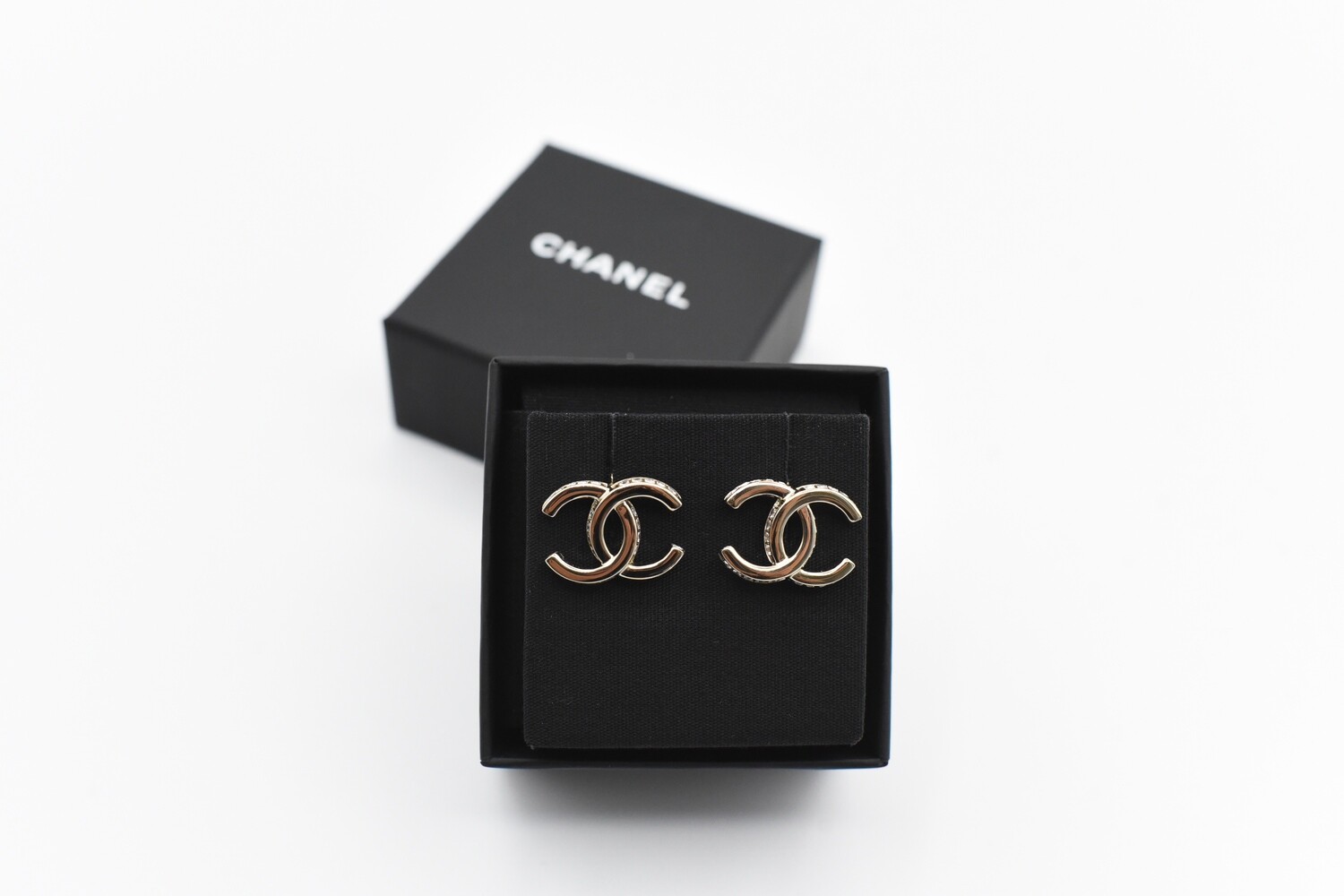 Chanel Classic CC Earrings Crystal Small Silver in Metal/Crystal with  Silver-tone - US