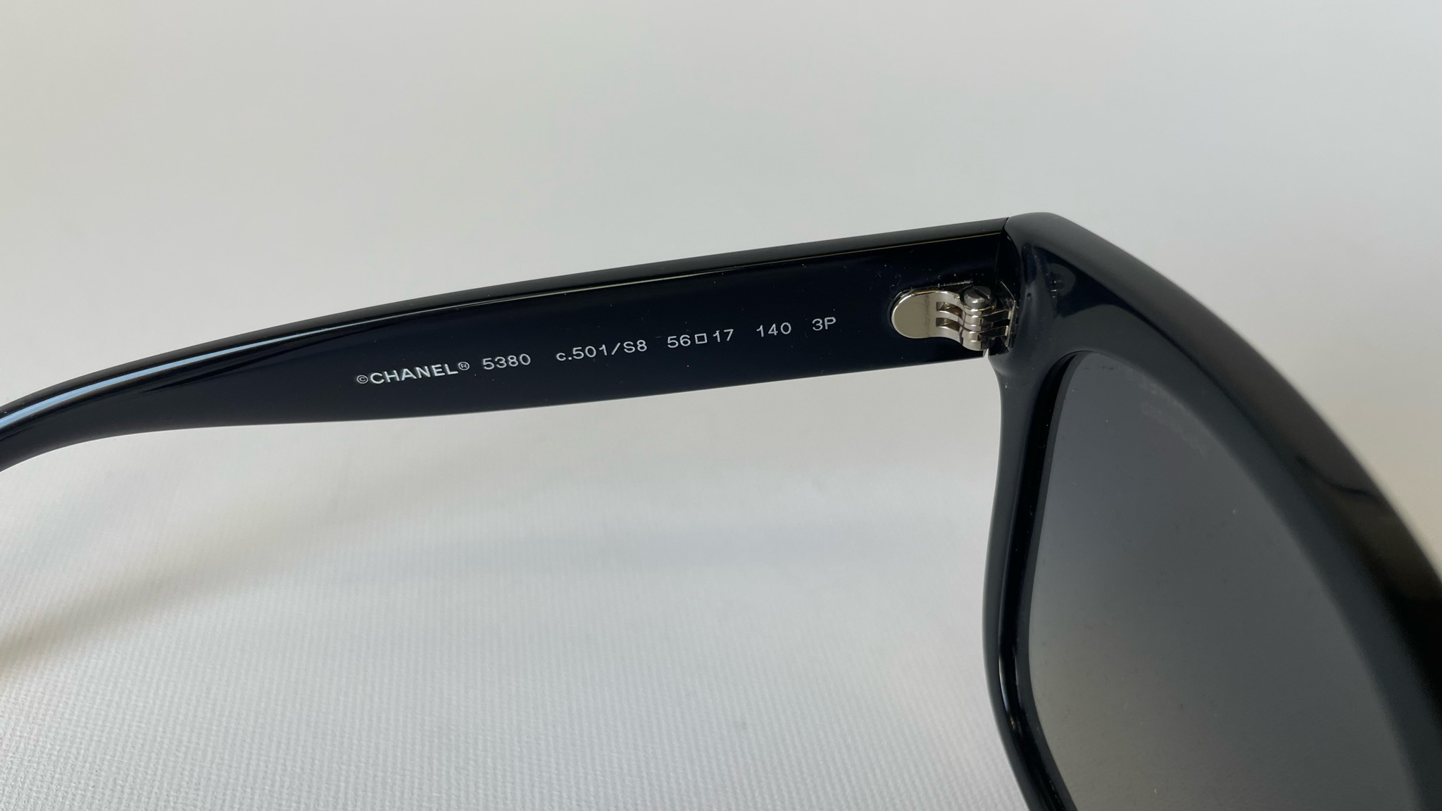 Chanel Square Sunglasses, Black, Preowned In Box, WA001 - Julia