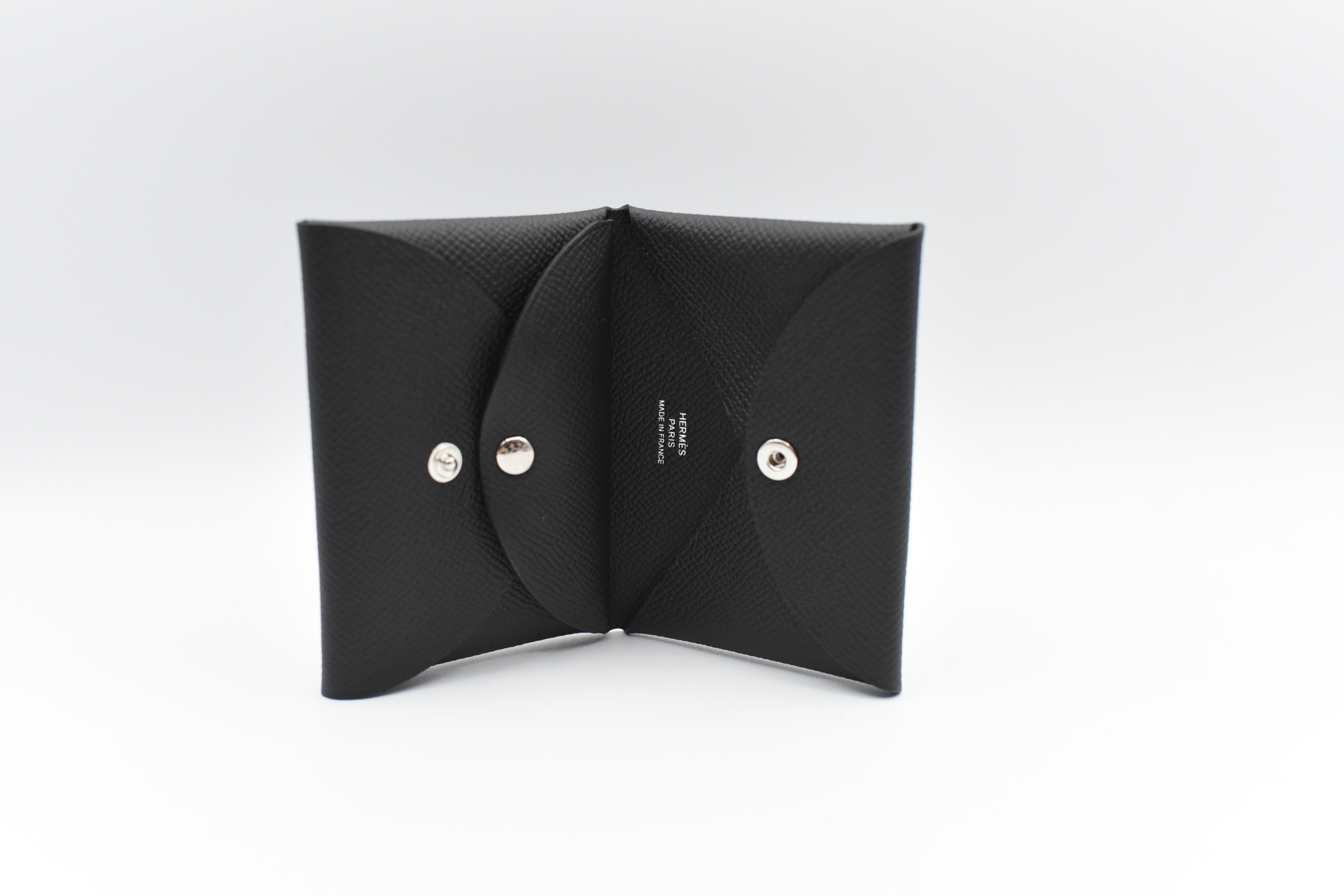 Hermes Calvi Duo Cardholder, Etoupe, New in Box GA001 - Julia Rose