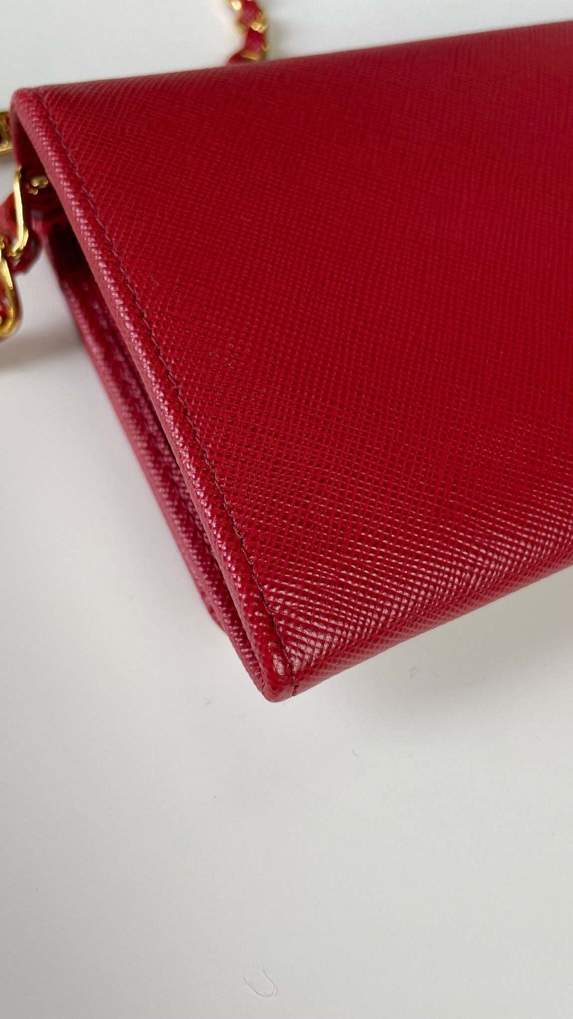 Prada Wallet on Chain, Red Saffiano Leather with Gold Hardware, Preowned in  Box WA001 - Julia Rose Boston