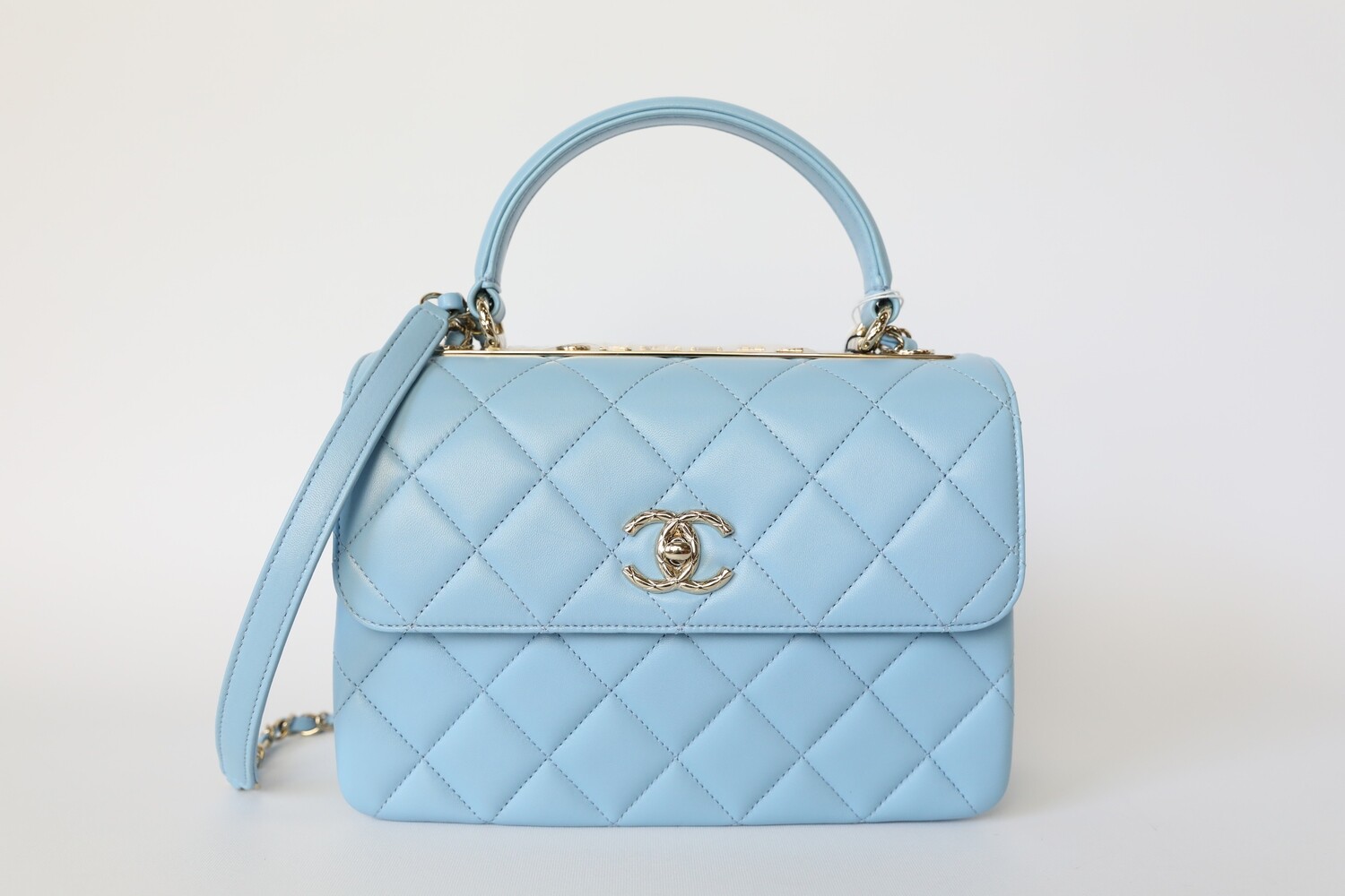 Chanel Trendy CC Small, Blue Lambskin with Gold Hardware, New in Box WA001