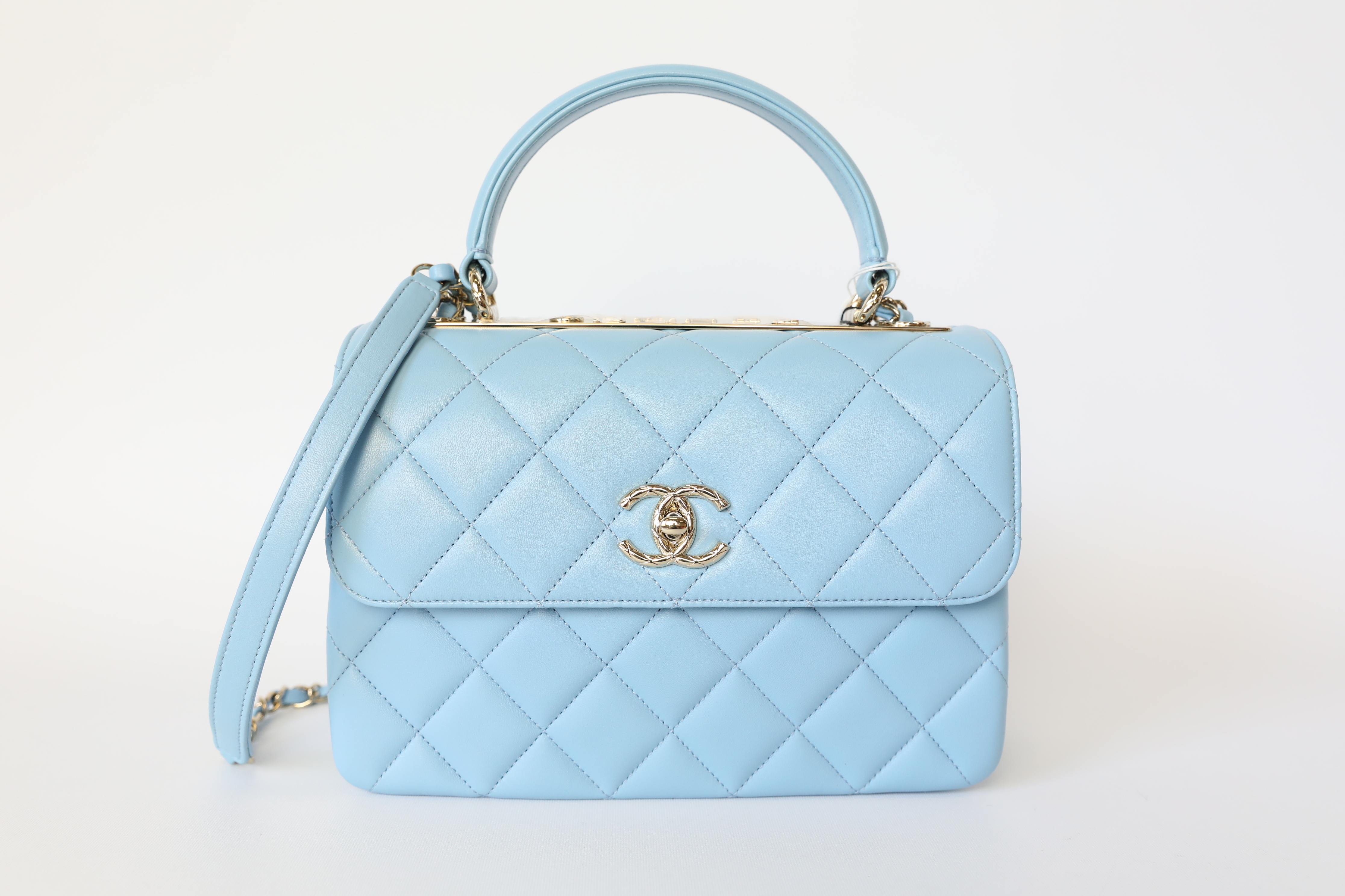 Chanel Blue Small CC Box Flap Bag