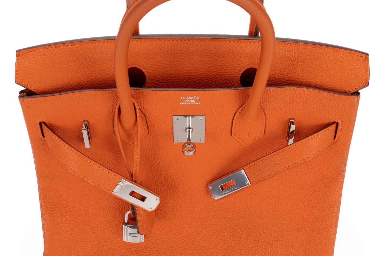 Hermes Birkin 30 Orange Minium Togo Palladium Hardware – Madison Avenue  Couture